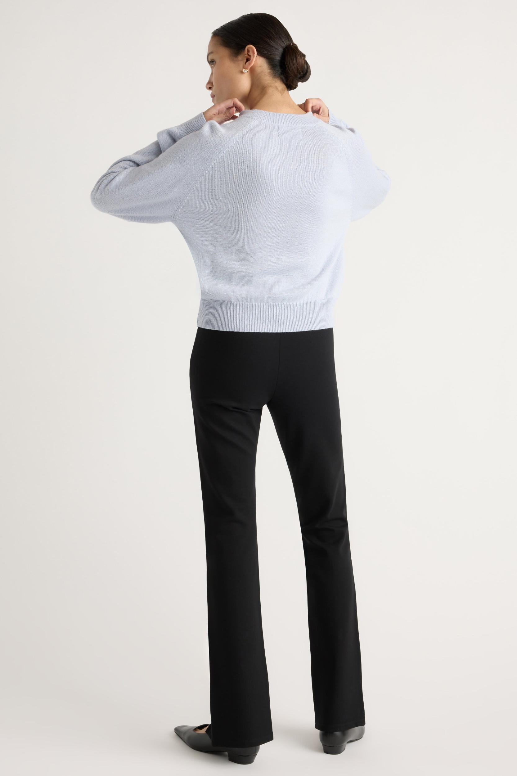 Cass Front-Split Ponte Stretch Pant Product Image