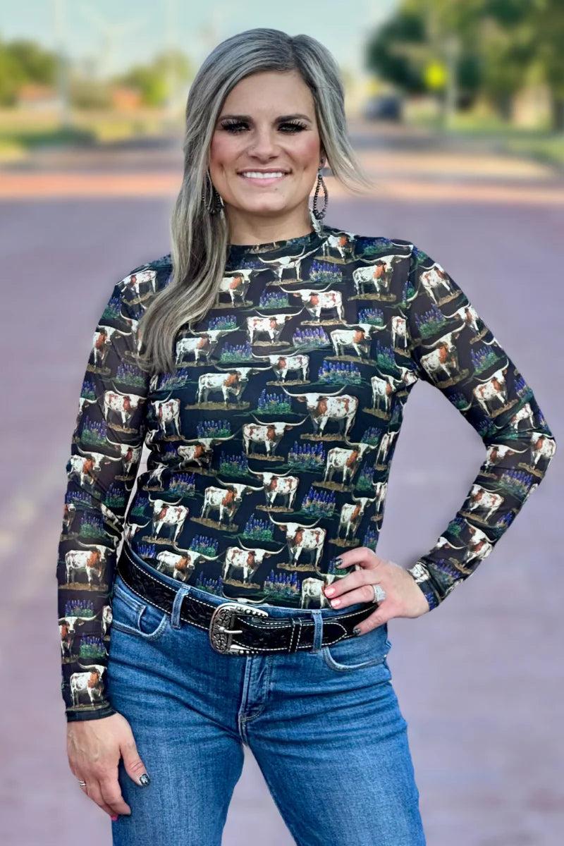 Sterling Kreek Somewhere In Texas Mesh Top Product Image