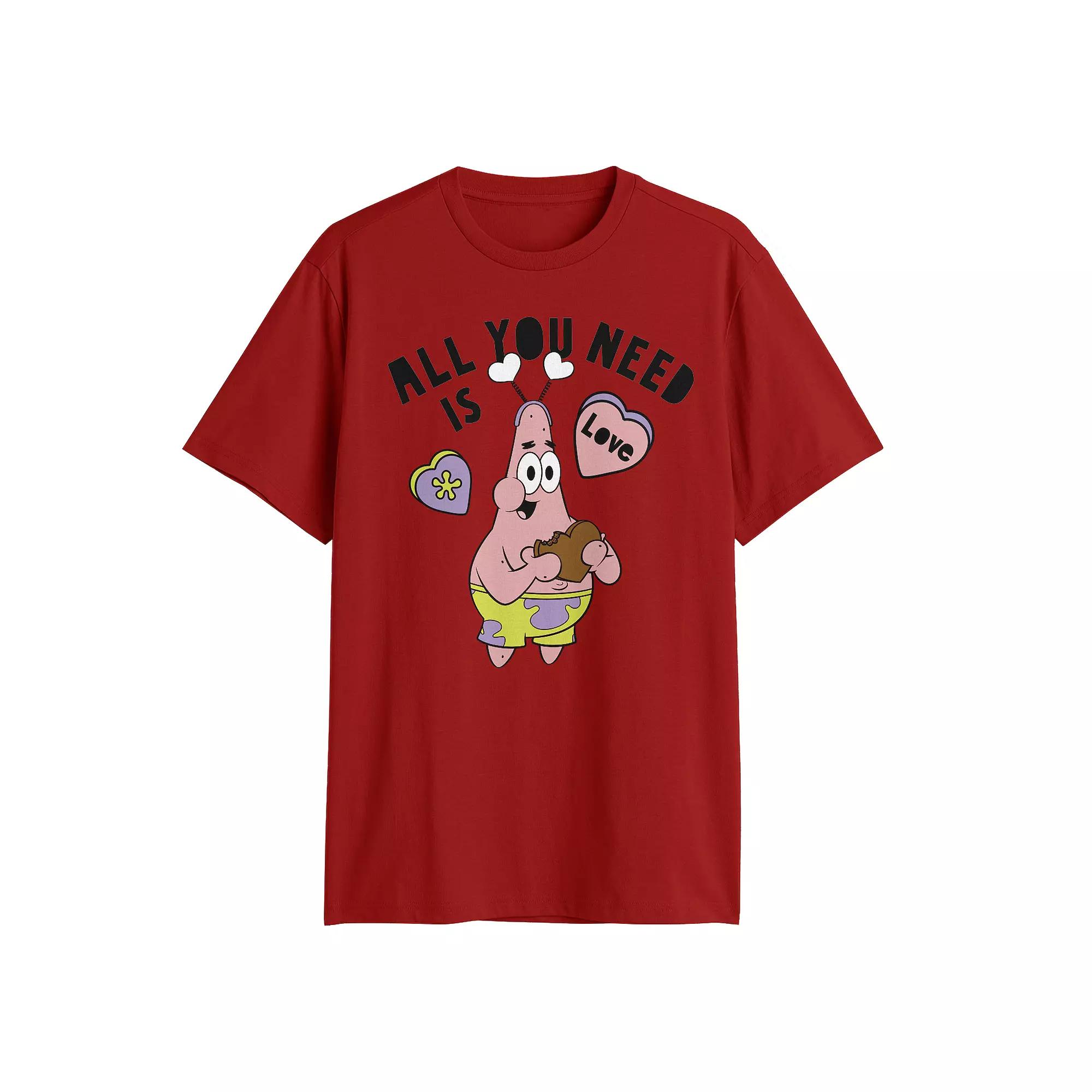 Men's Nickelodeon SpongeBob SquarePants Patrick All You Need Is Love Graphic Tee,  Product Image