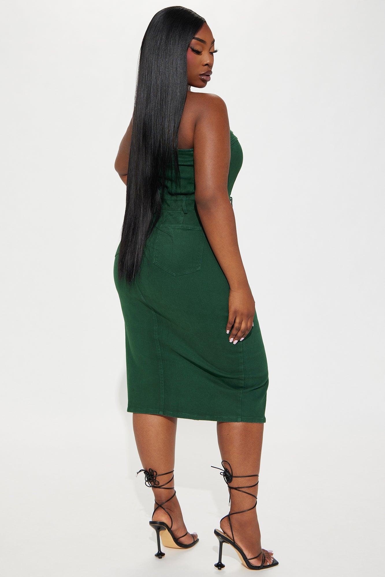 Chicago Denim Midi Dress - Hunter Product Image