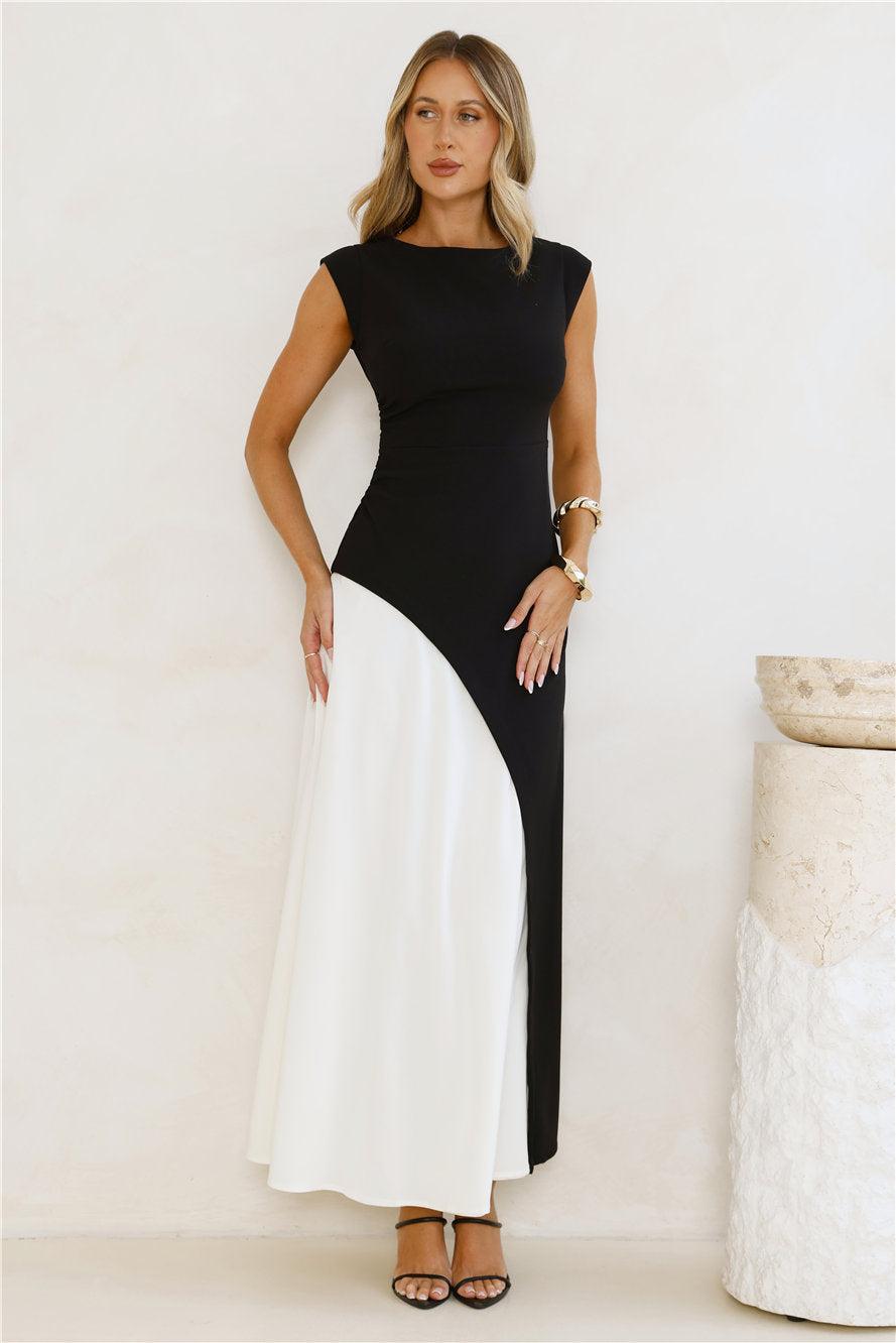 Starlit Soiree Maxi Dress Black Product Image