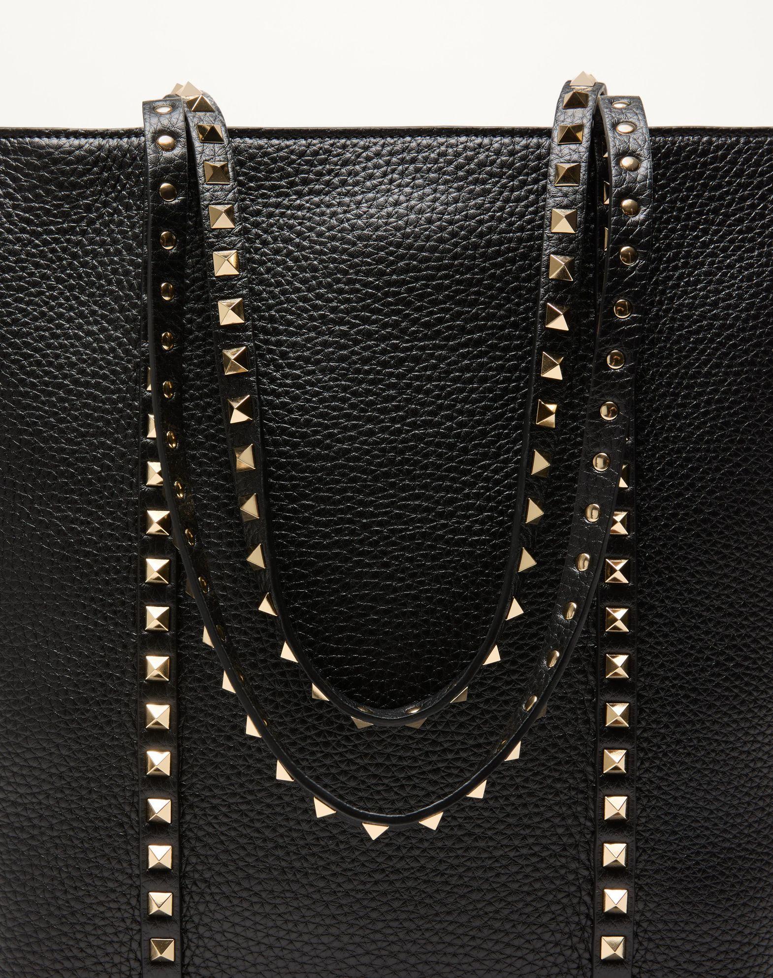 Valentino Garavani Rockstud Shopping Bag In Grainy Calfskin Product Image