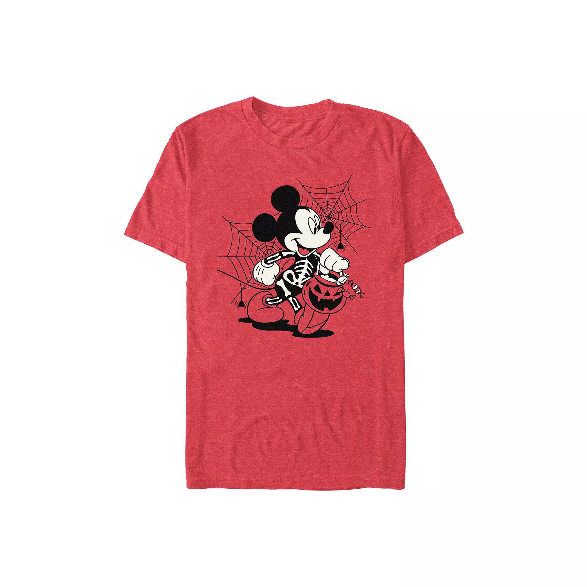 Disney's Mickey Mouse Skeleton Costume Trick Or Treating Men's Graphic Tee,  Product Image