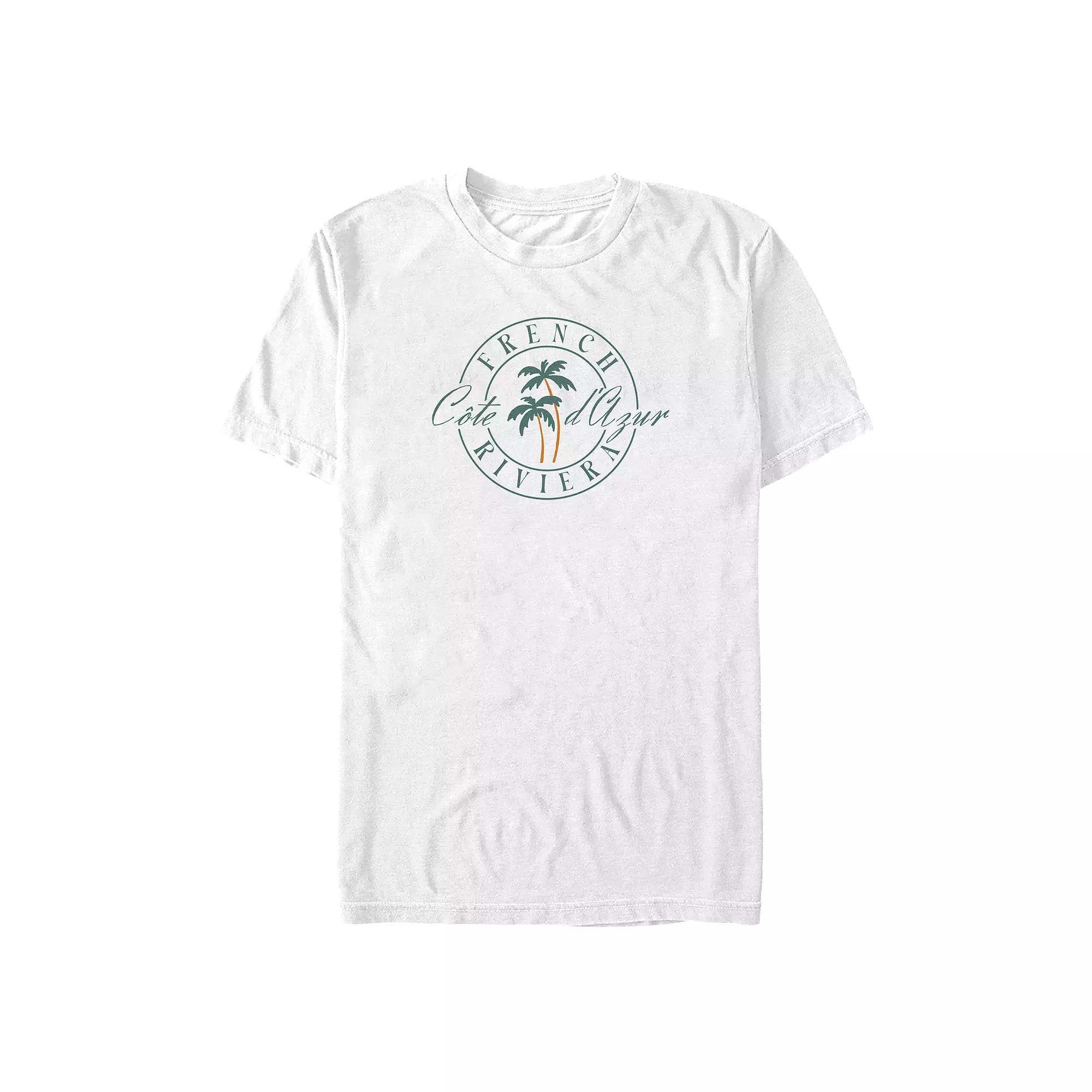 Big & Tall France Riviera Stamp Graphic Tee, Men's,  Product Image