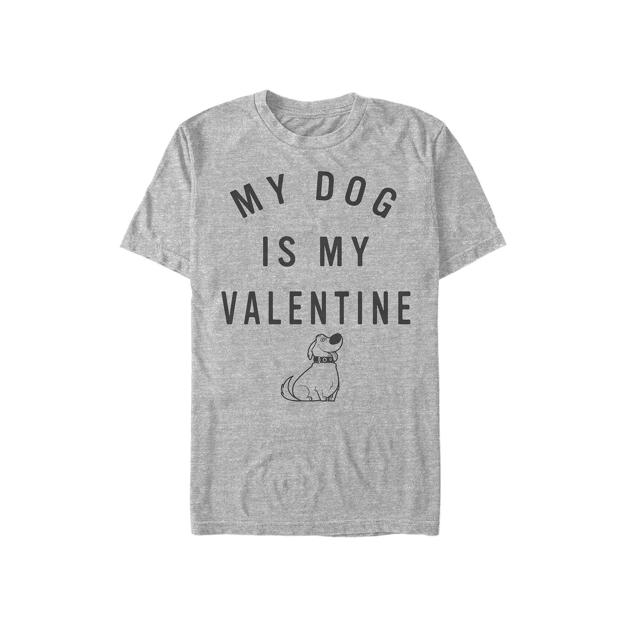 Disney's Up My Dog Is My Valentine Men's Graphic Tee,  Product Image