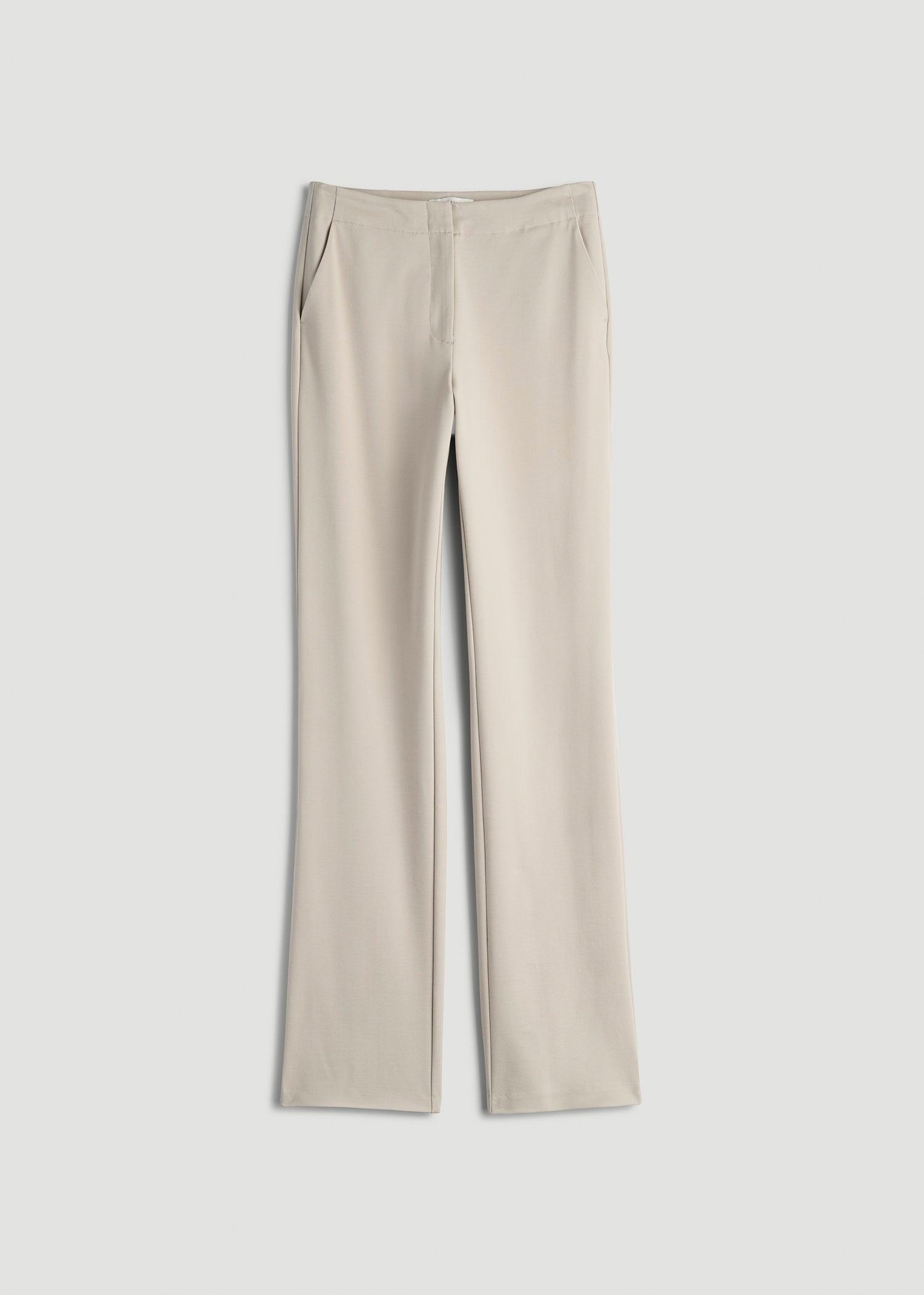Slim Straight Leg Dress Pants for Tall Women in Stone Female Product Image