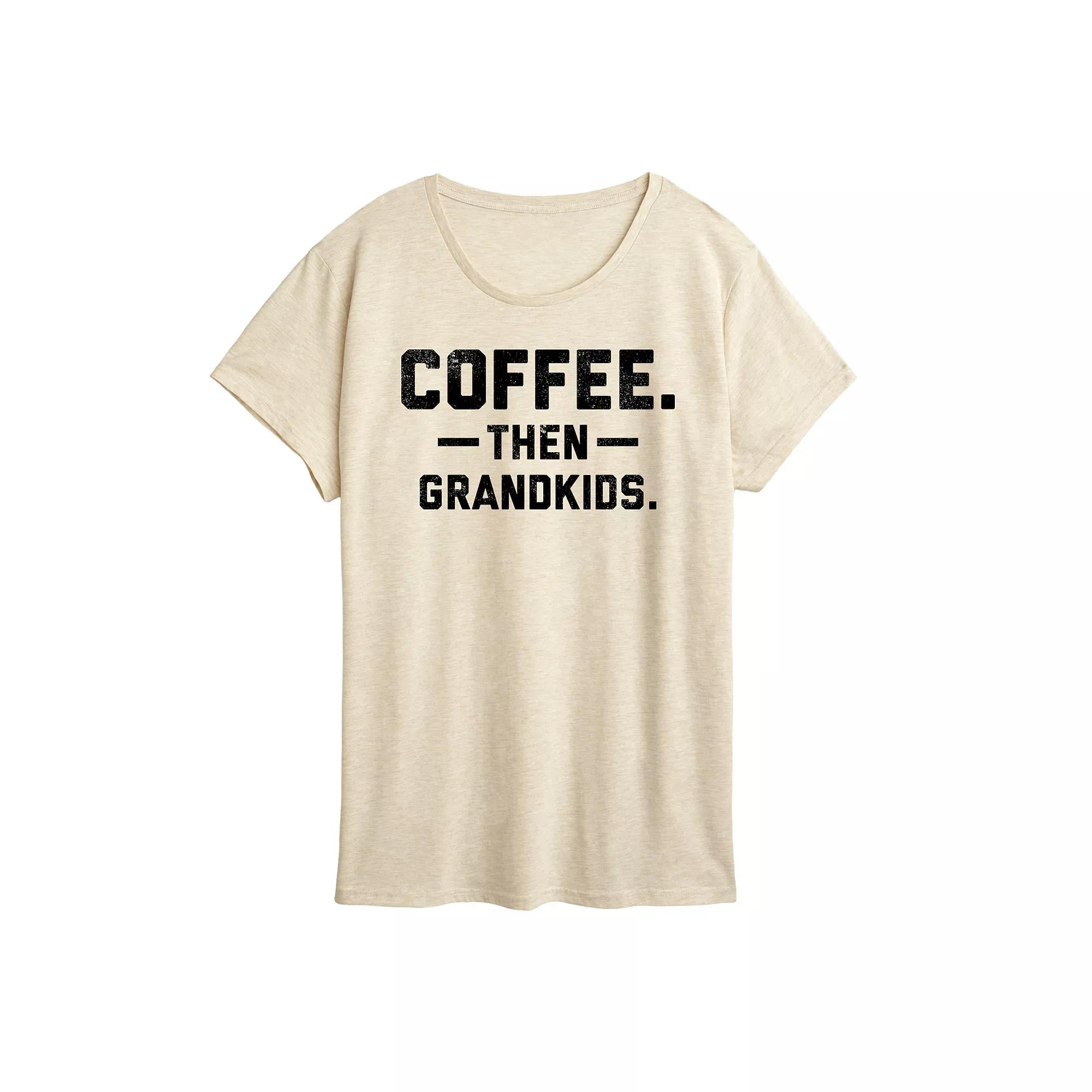 Women's Coffee Then Grandkids Graphic Tee,  Product Image