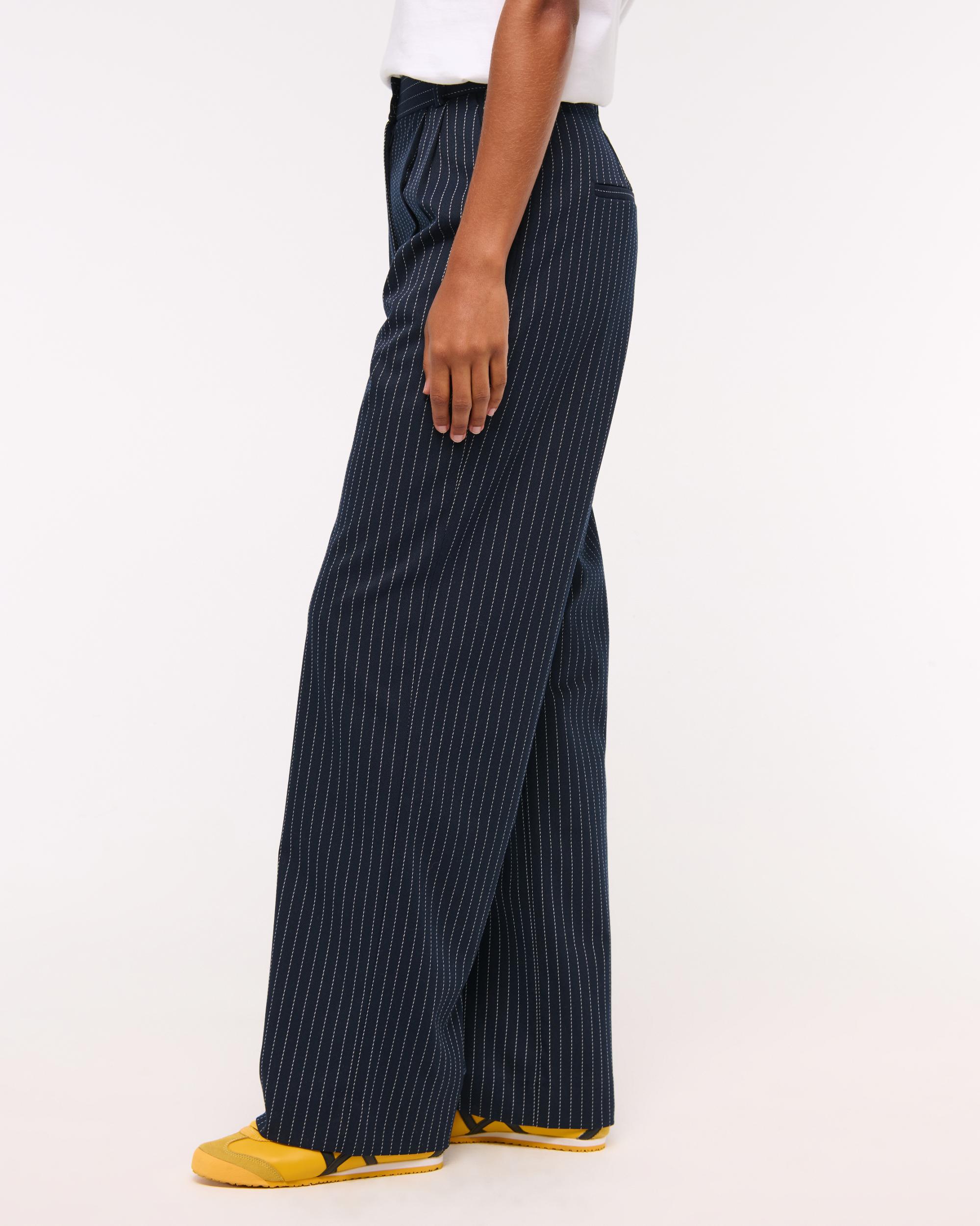 Curve Love A&F Sloane Tailored Wide Leg Pant Product Image