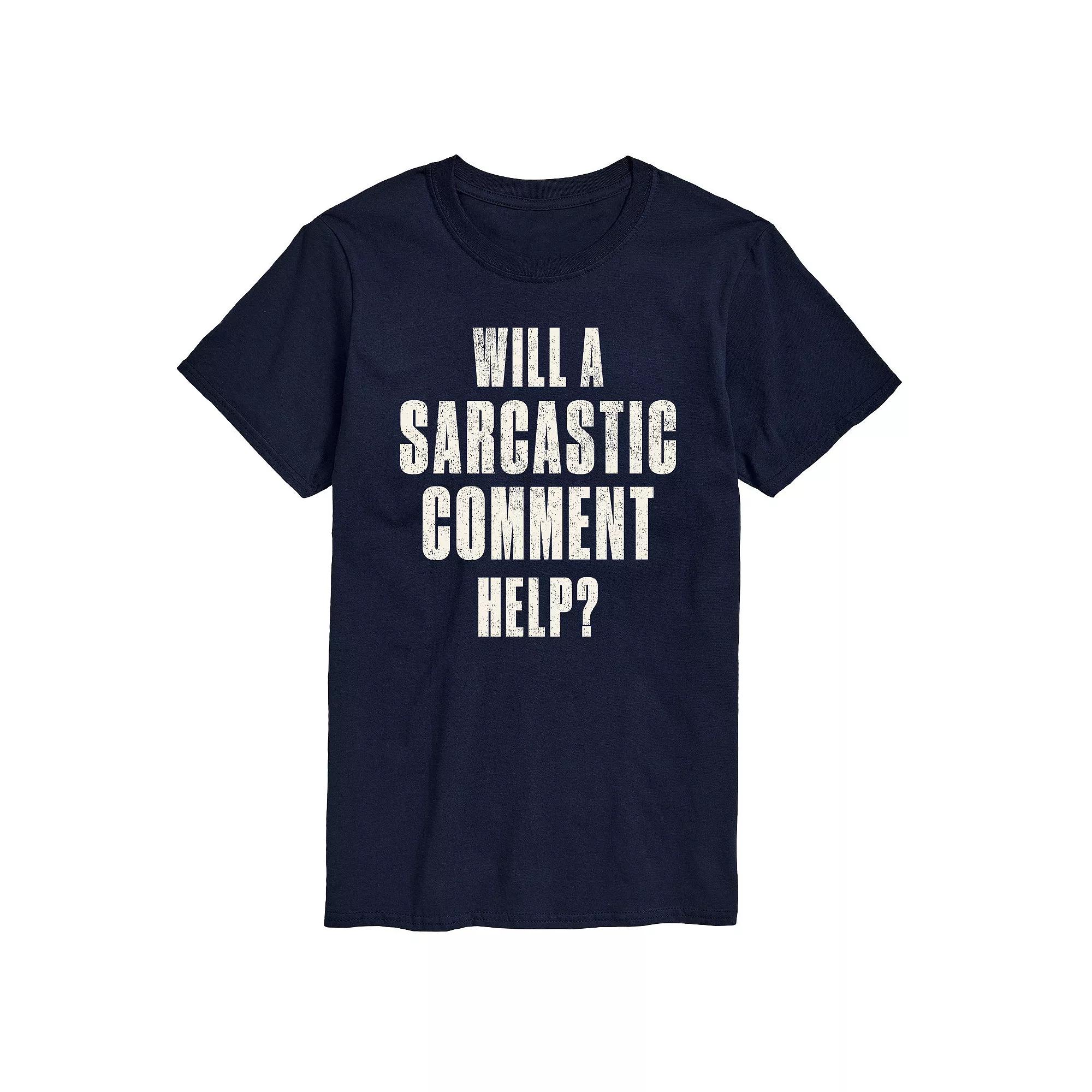Big & Tall Sarcastic Comment Help Graphic Tee, Men's,  Product Image