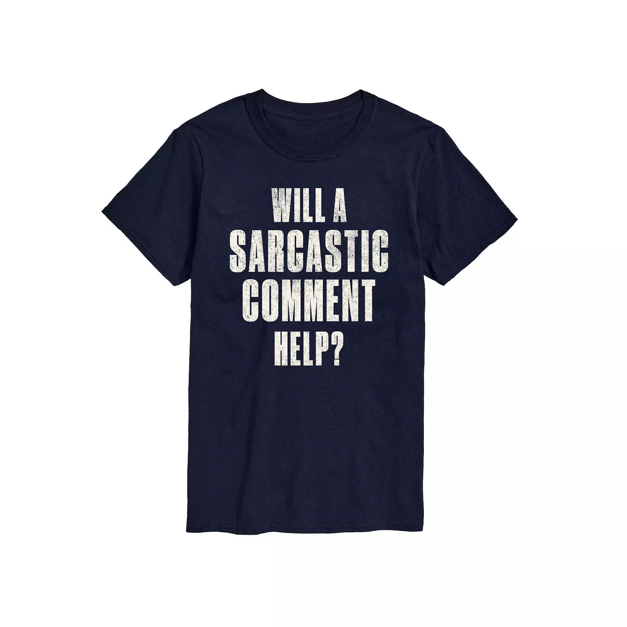 Big & Tall Sarcastic Comment Help Graphic Tee, Men's,  Product Image