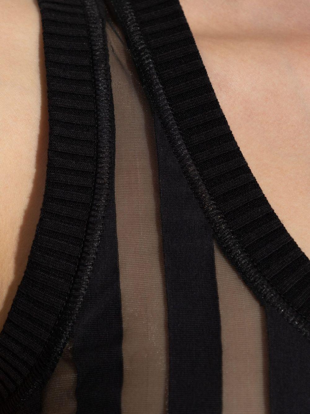 Edam sheer striped bodysuit Product Image