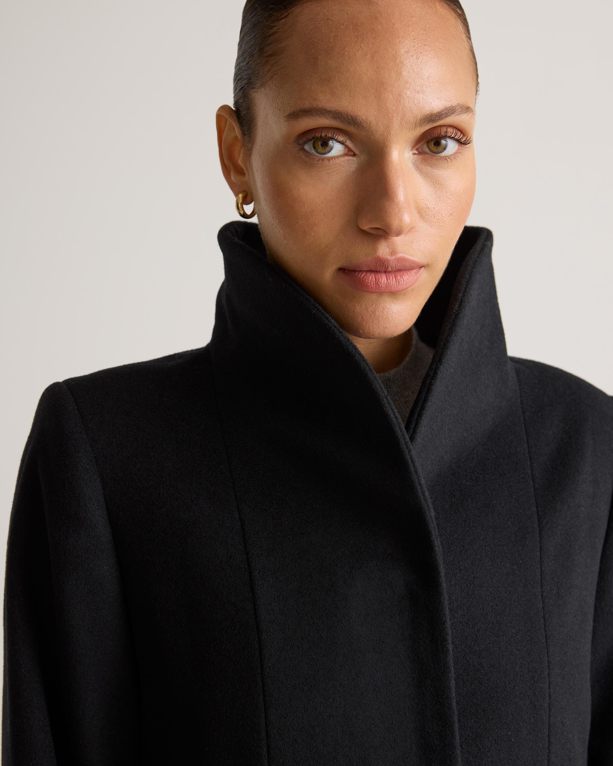 Quince | Women's Italian Wool Long Cocoon Coat Wool/Nylon Product Image