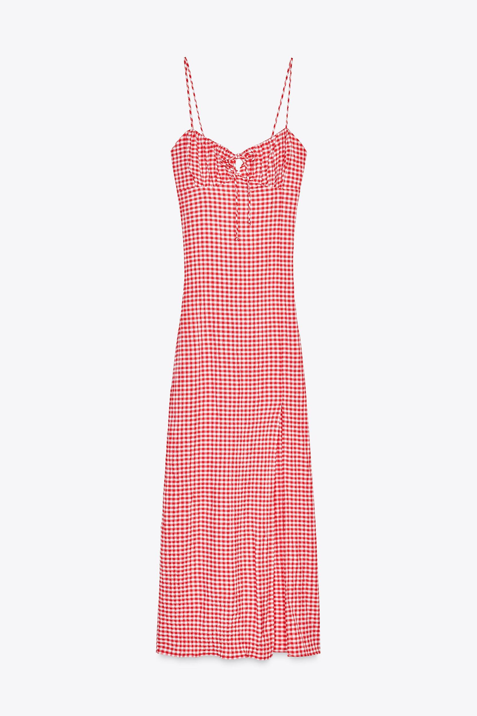GINGHAM MIDI DRESS Product Image