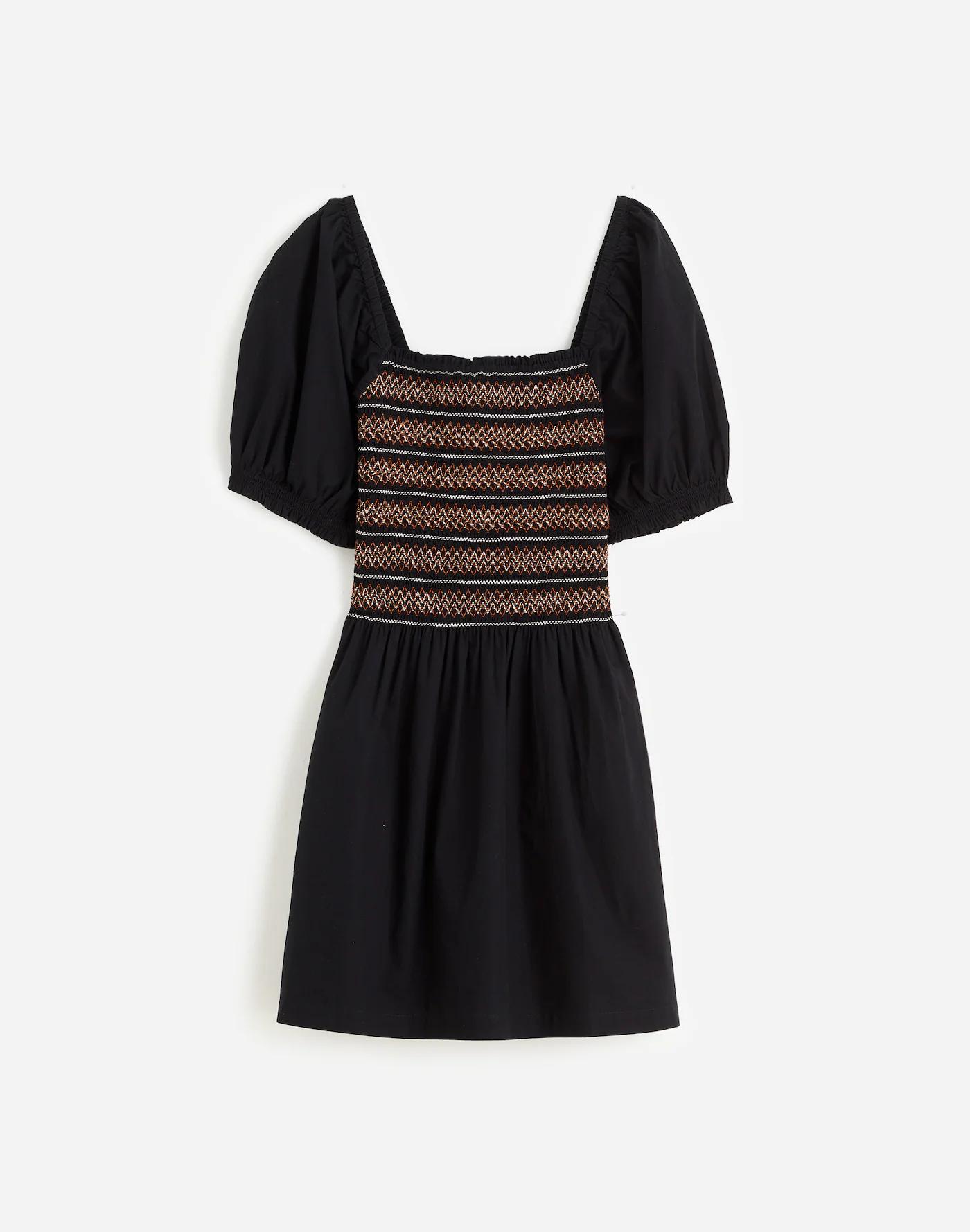 Poplin Puff-Sleeve Mini Dress Product Image