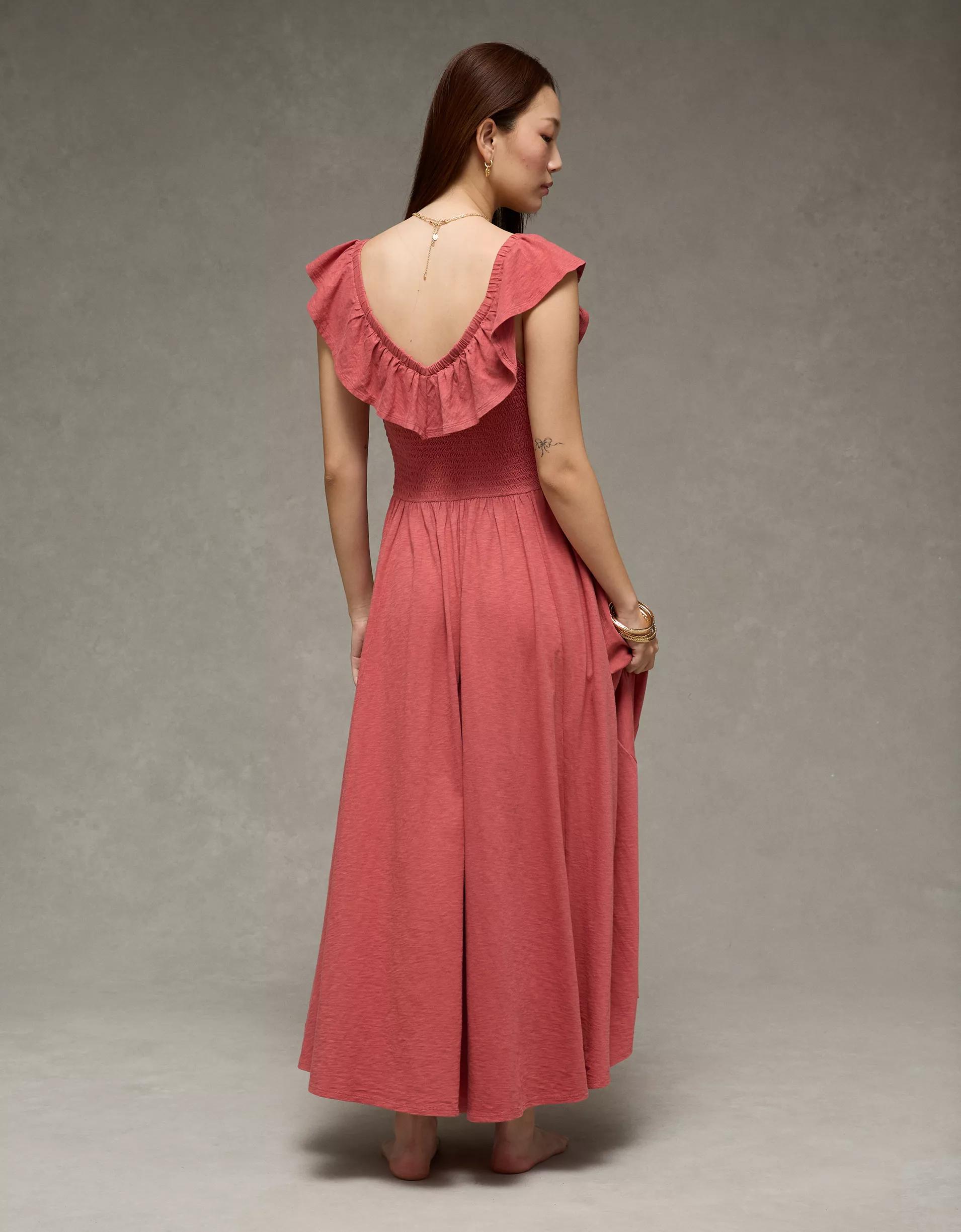 AE Sunchaser Knit Drop Waist Midi Dress Product Image