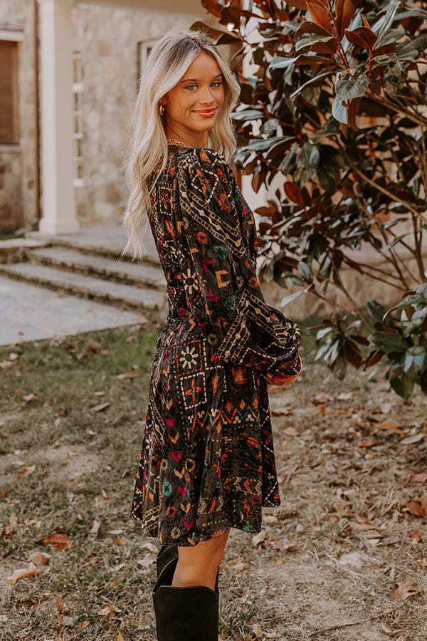 Charming Encounters Velvet Mini Dress Product Image