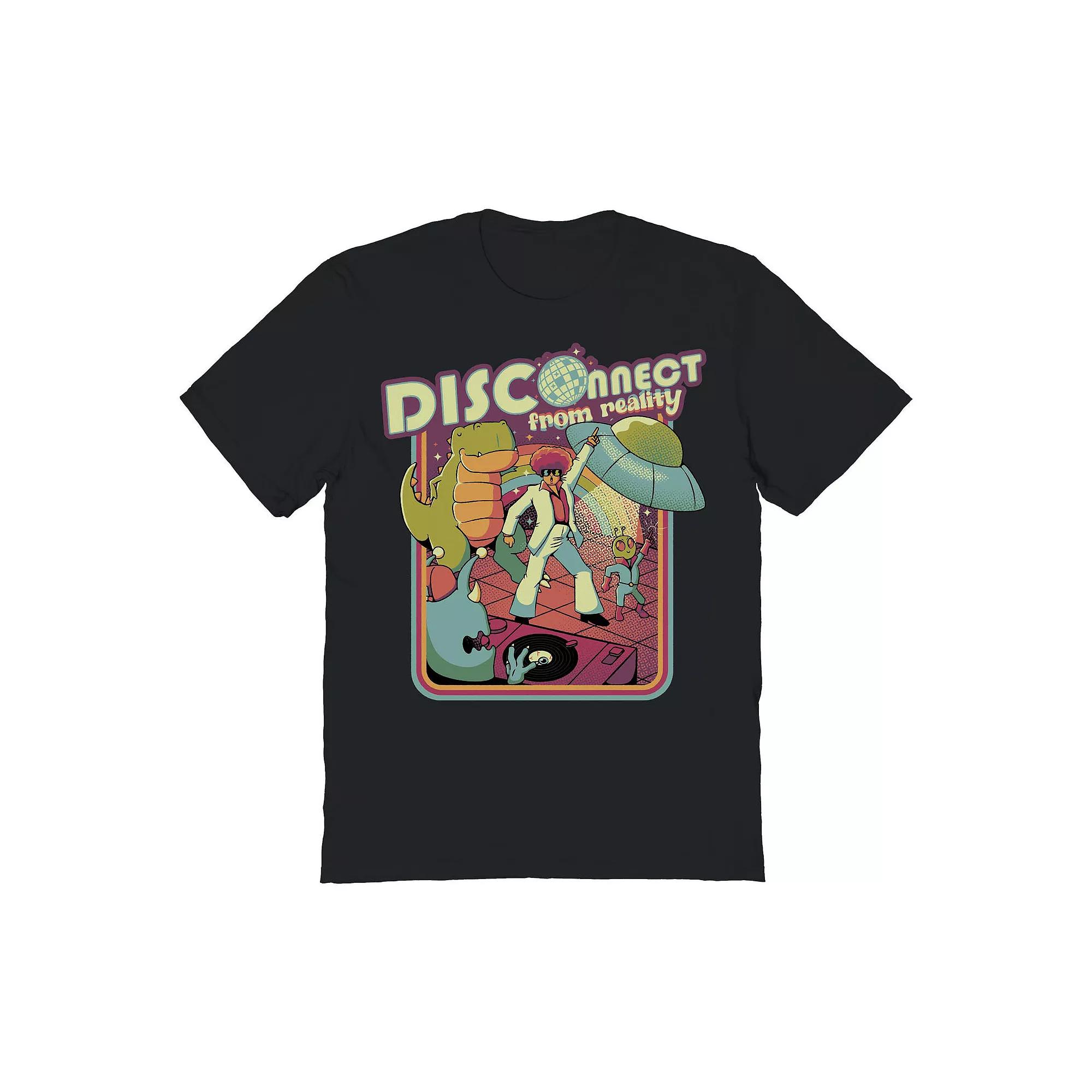 Men's COLAB89 by Threadless Disconnect From Reality Graphic Tee, Size: XL, Black Product Image