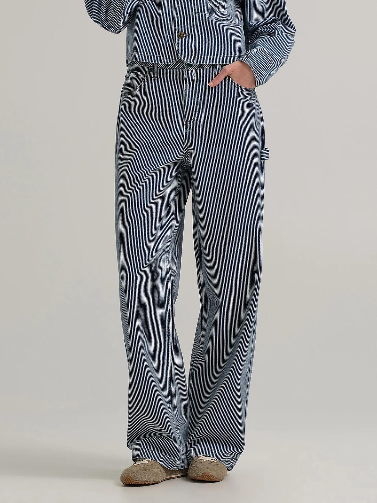 Women's Lee® x Crayola® Railroad Stripe Loose Straight Carpenter Jean | Women's Jeans | Lee® Product Image