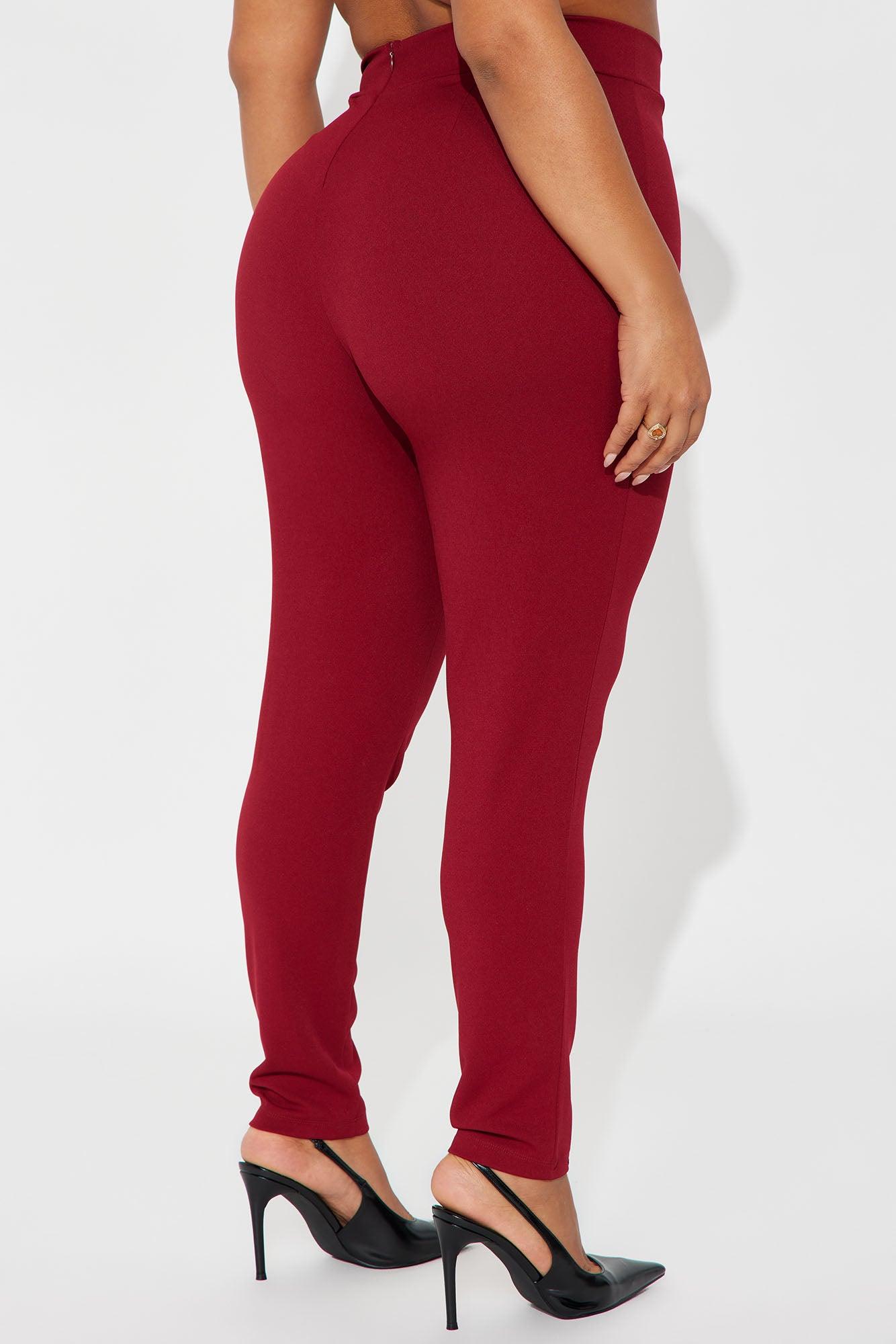 Vicky Skinny Pant - Burgundy Female Product Image
