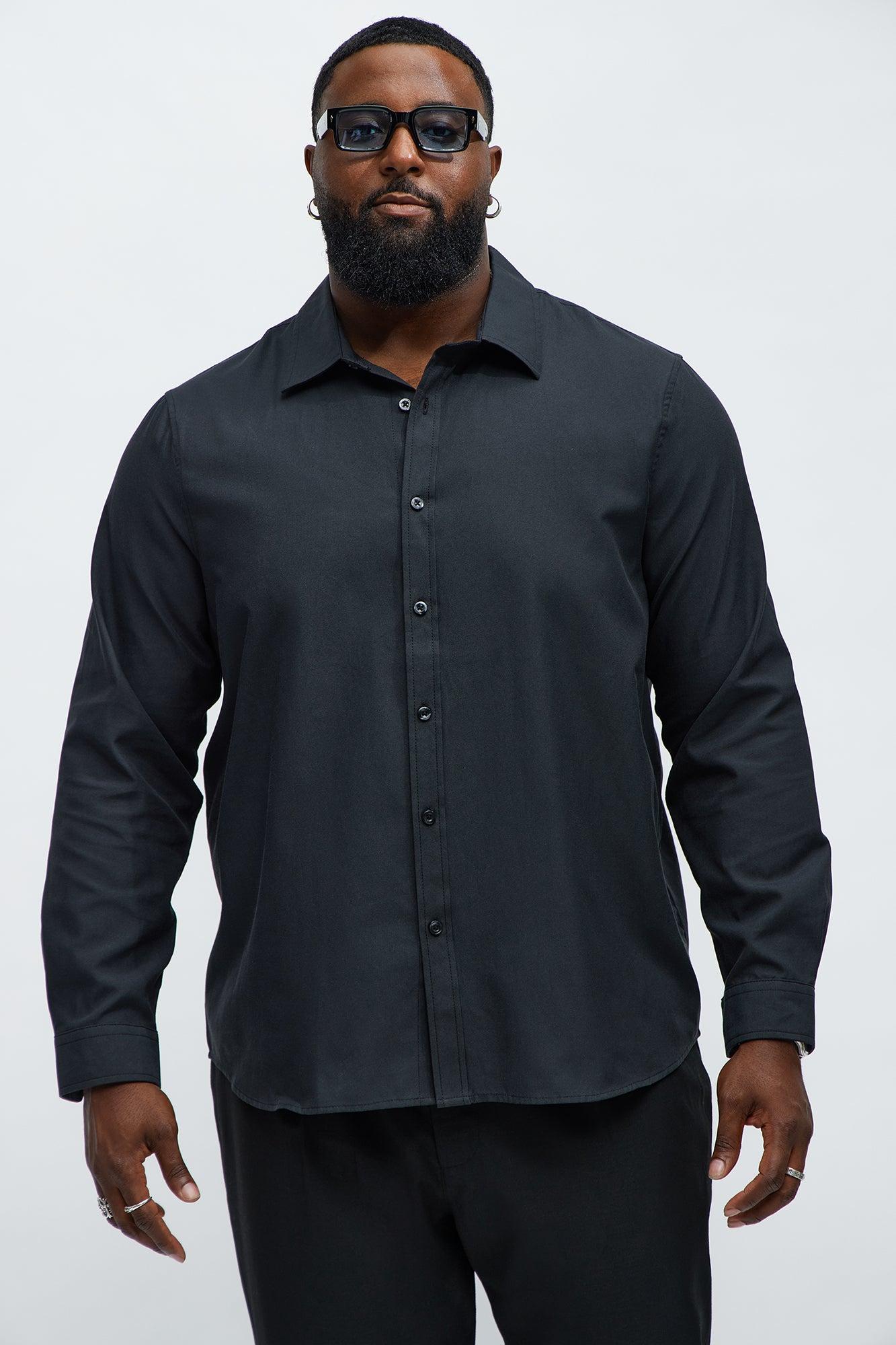 Oxford Long Sleeve Shirt - Black Product Image