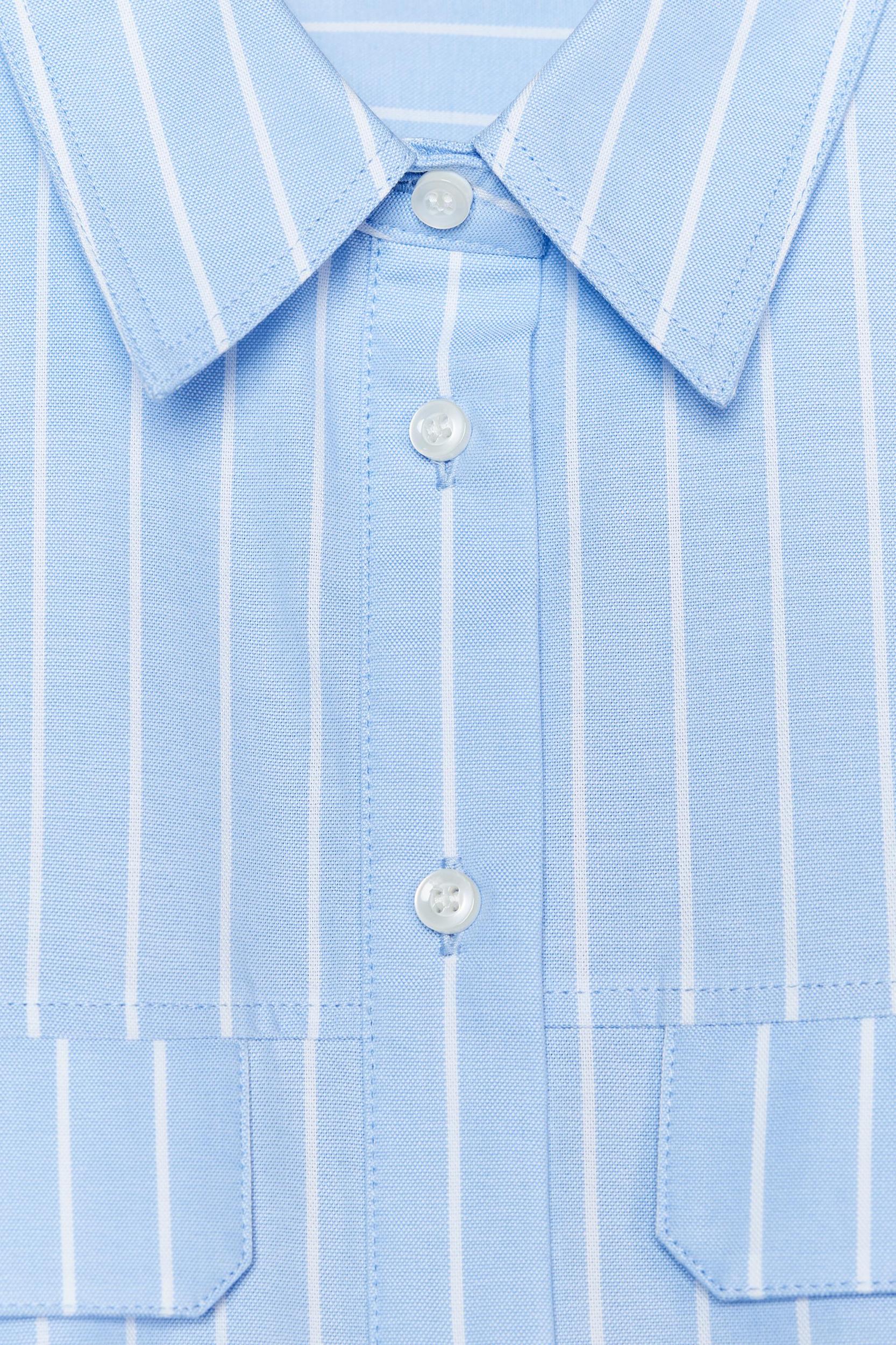 CROPPED WIDE SLEEVE OXFORD SHIRT Product Image