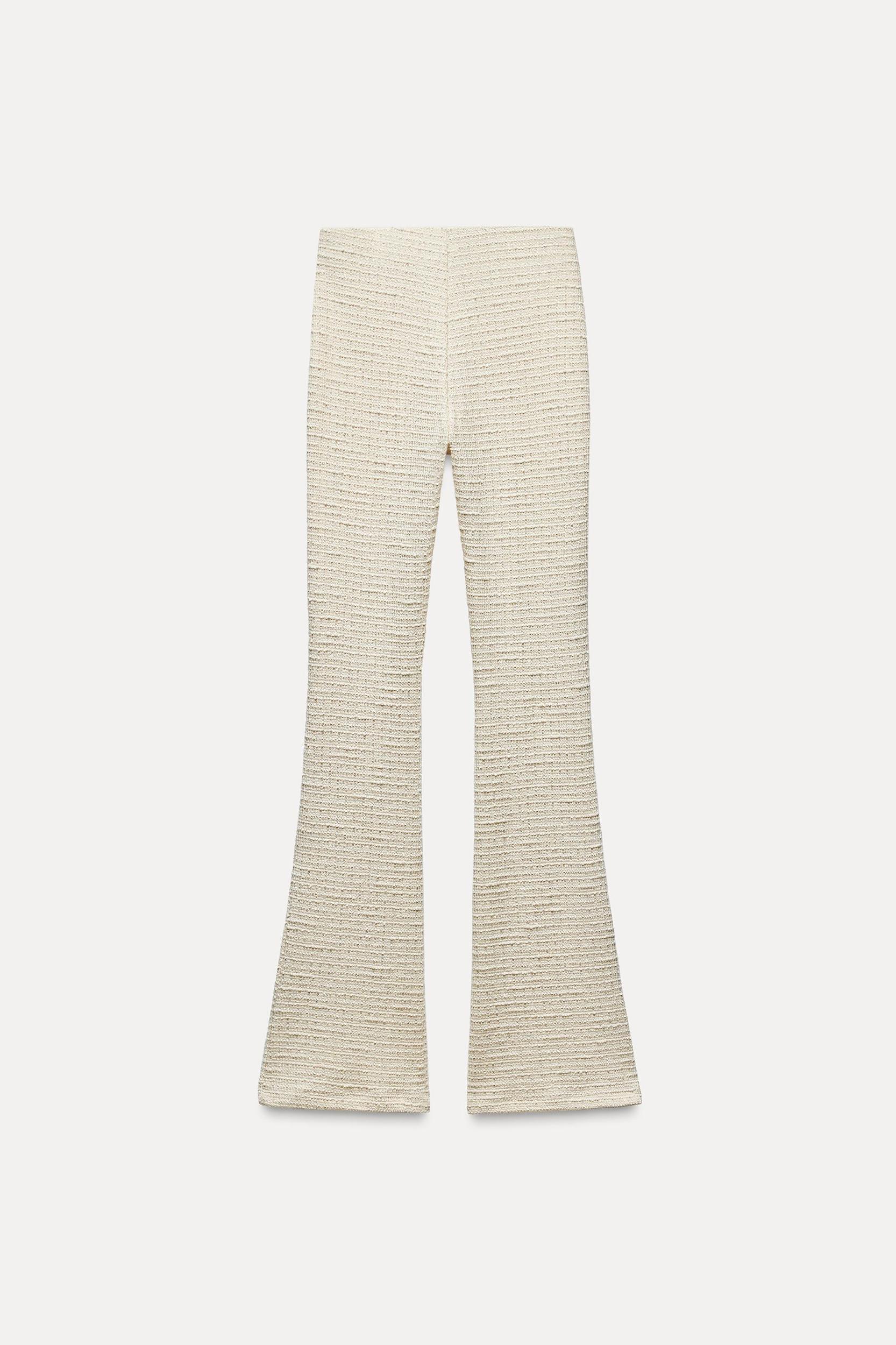TEXTURED FLARED PANTS Product Image