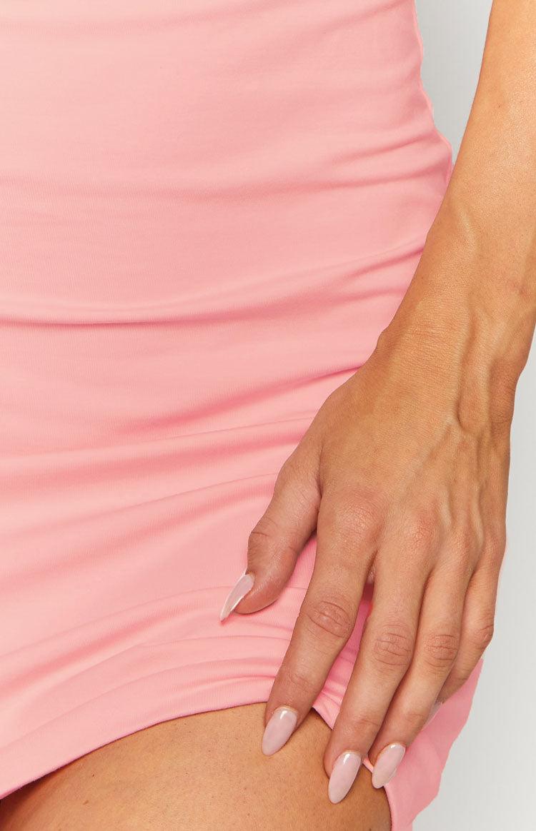 Peta Pink and White Contrast Mini Dress Baby Product Image