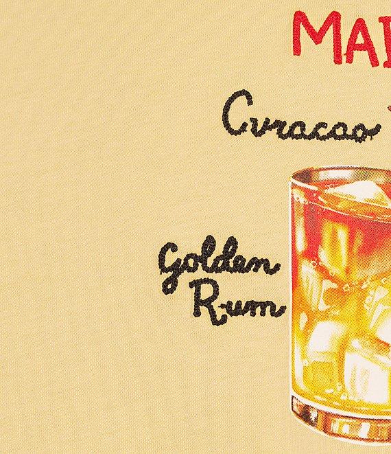 Caribbean Mai Tai Embroidery Short Sleeve T-Shirt Product Image
