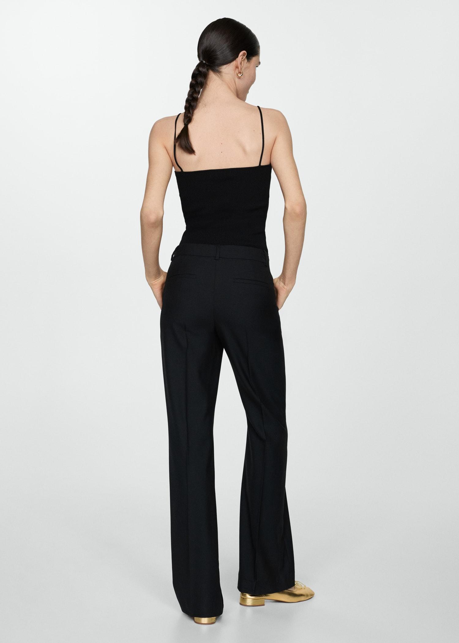 Knitted top with metallic thread - Women | MANGO USA Product Image