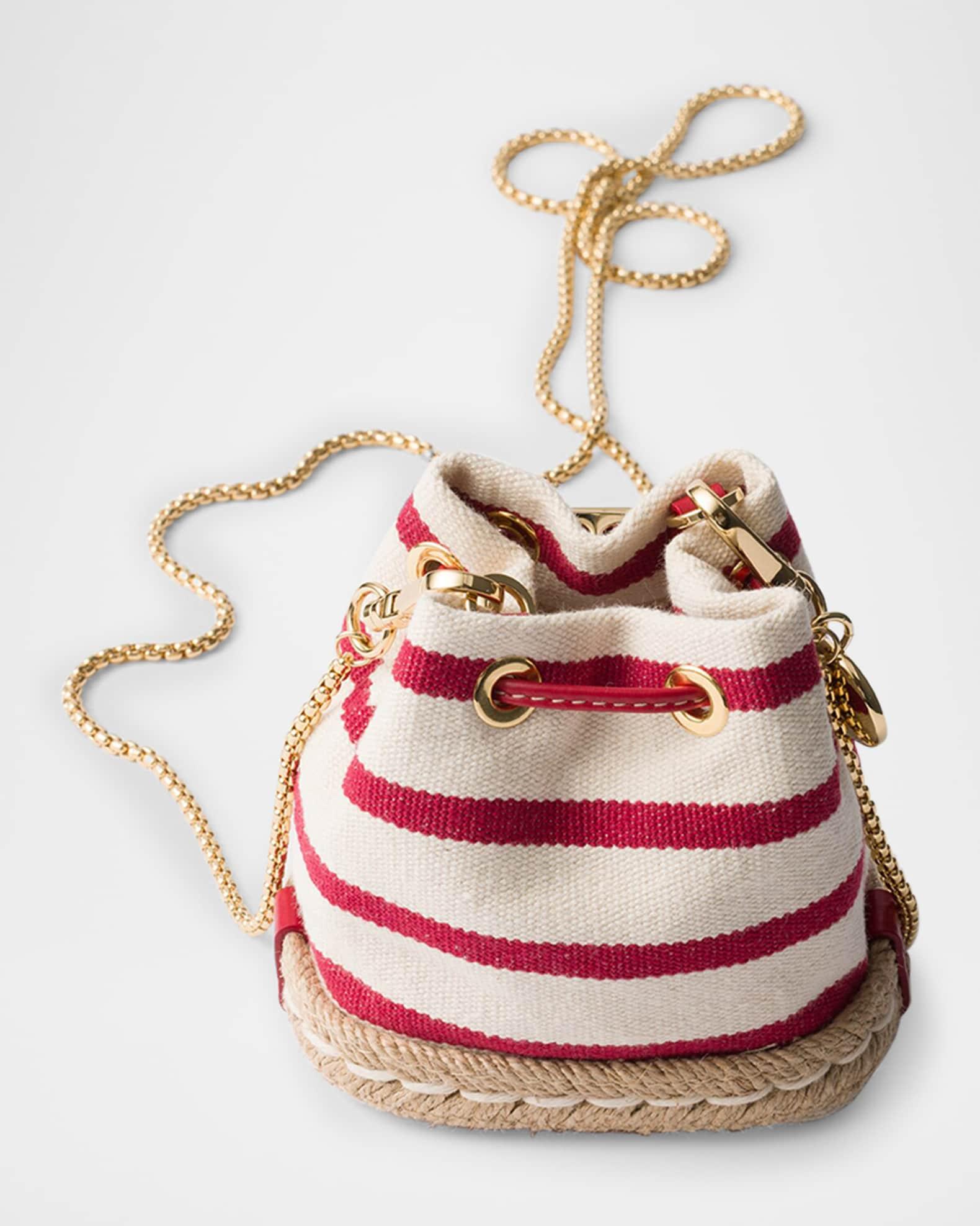 Stripe Fabric Mini-Pouch Crossbody Bag Product Image