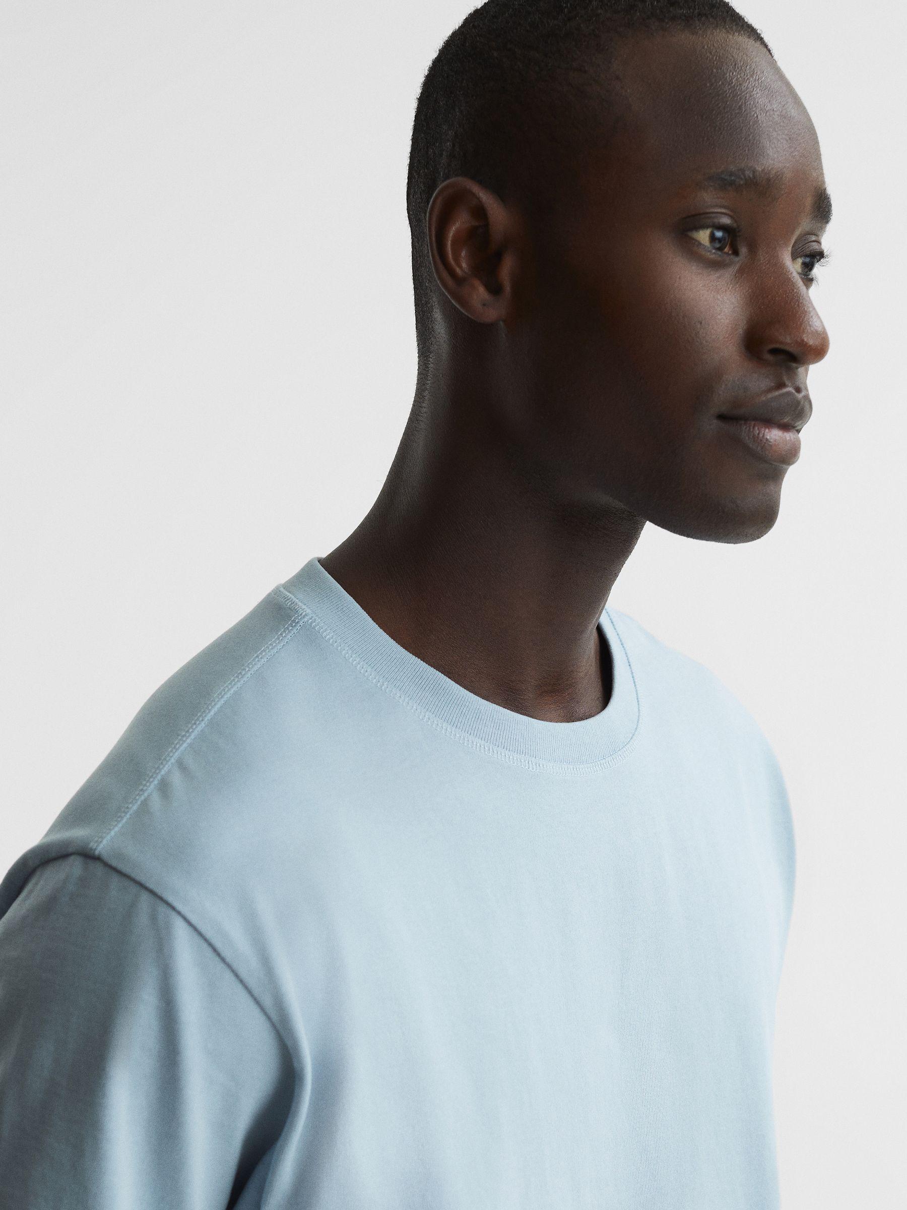 Oversized Garment Dye T-Shirt in Ice Blue Product Image