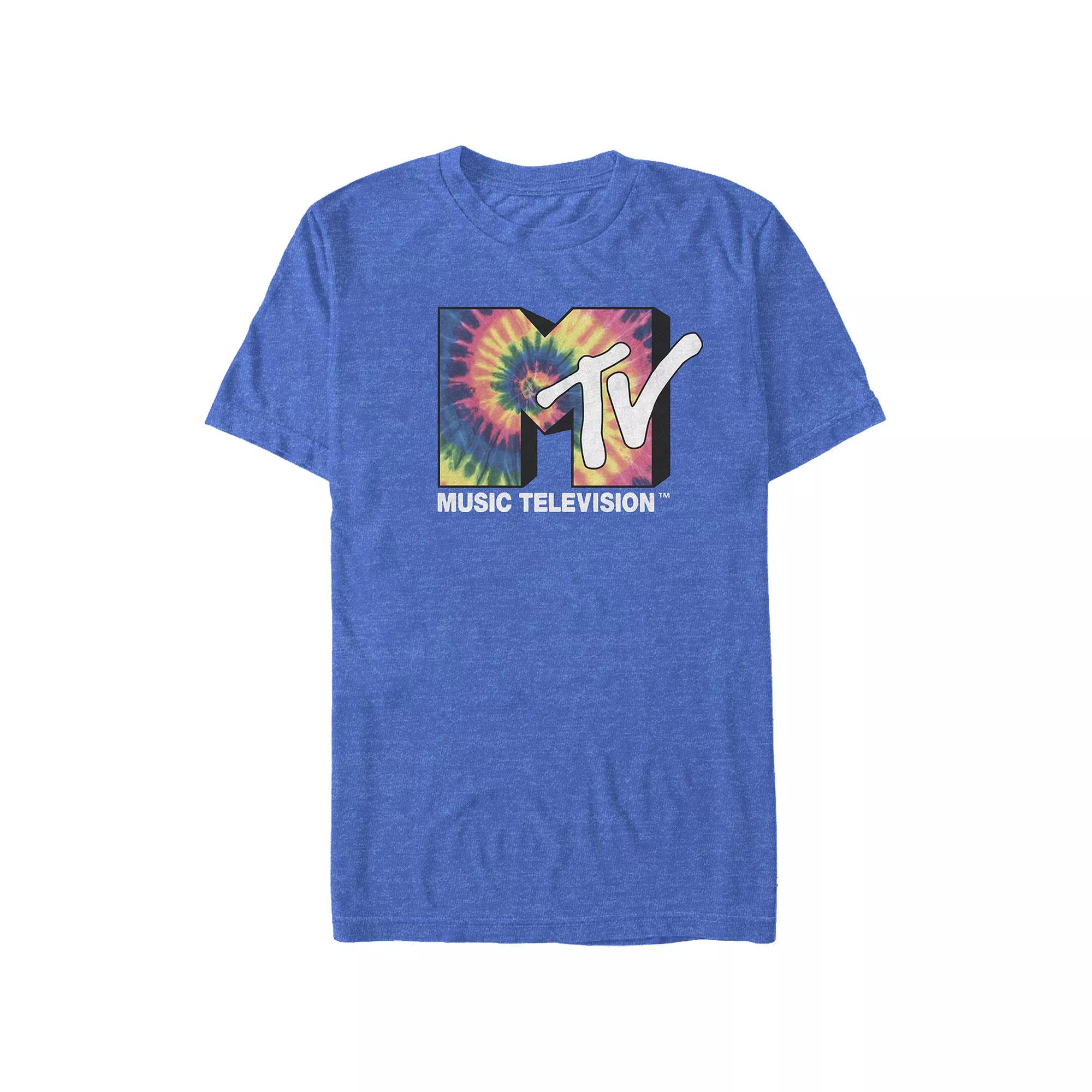 Big & Tall MTV Tie Dye Print Logo Graphic Tee, Men's,  Product Image