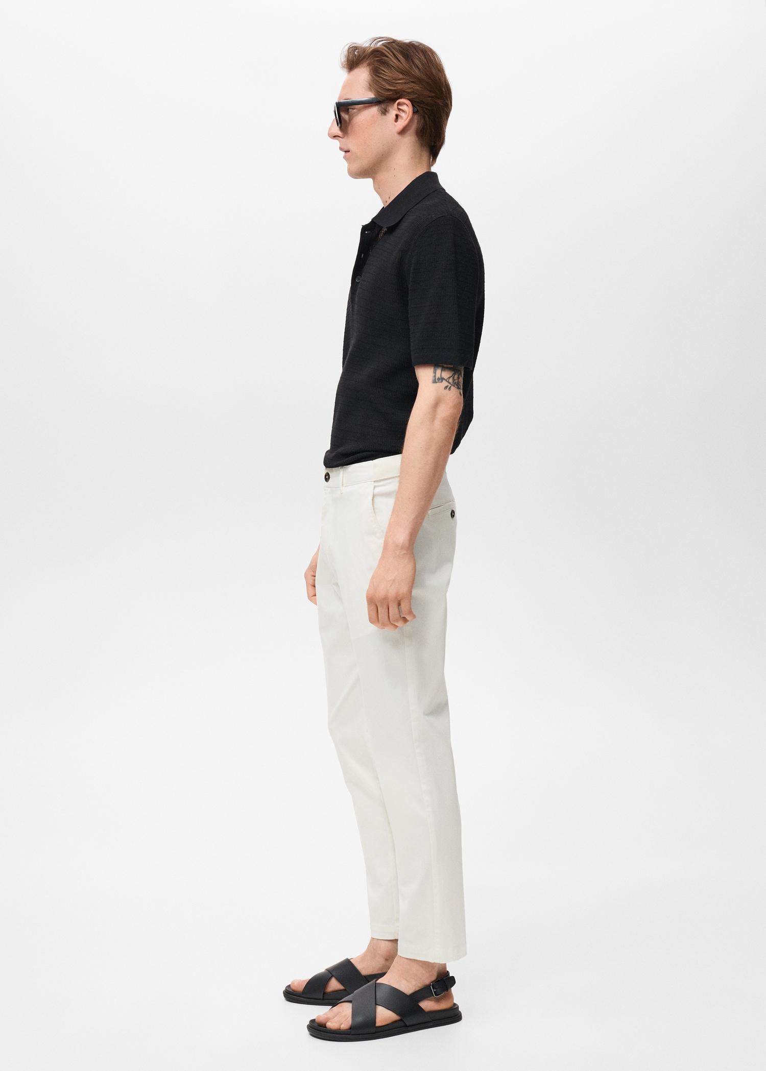 Prato cropped tapered chino pants - Men | MANGO USA Product Image
