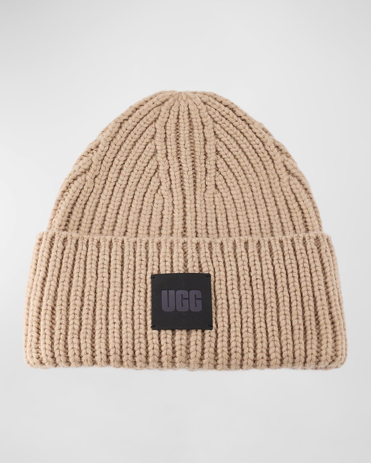 UGG Womens Chunky Rib Beanie Acrylic Blend Product Image