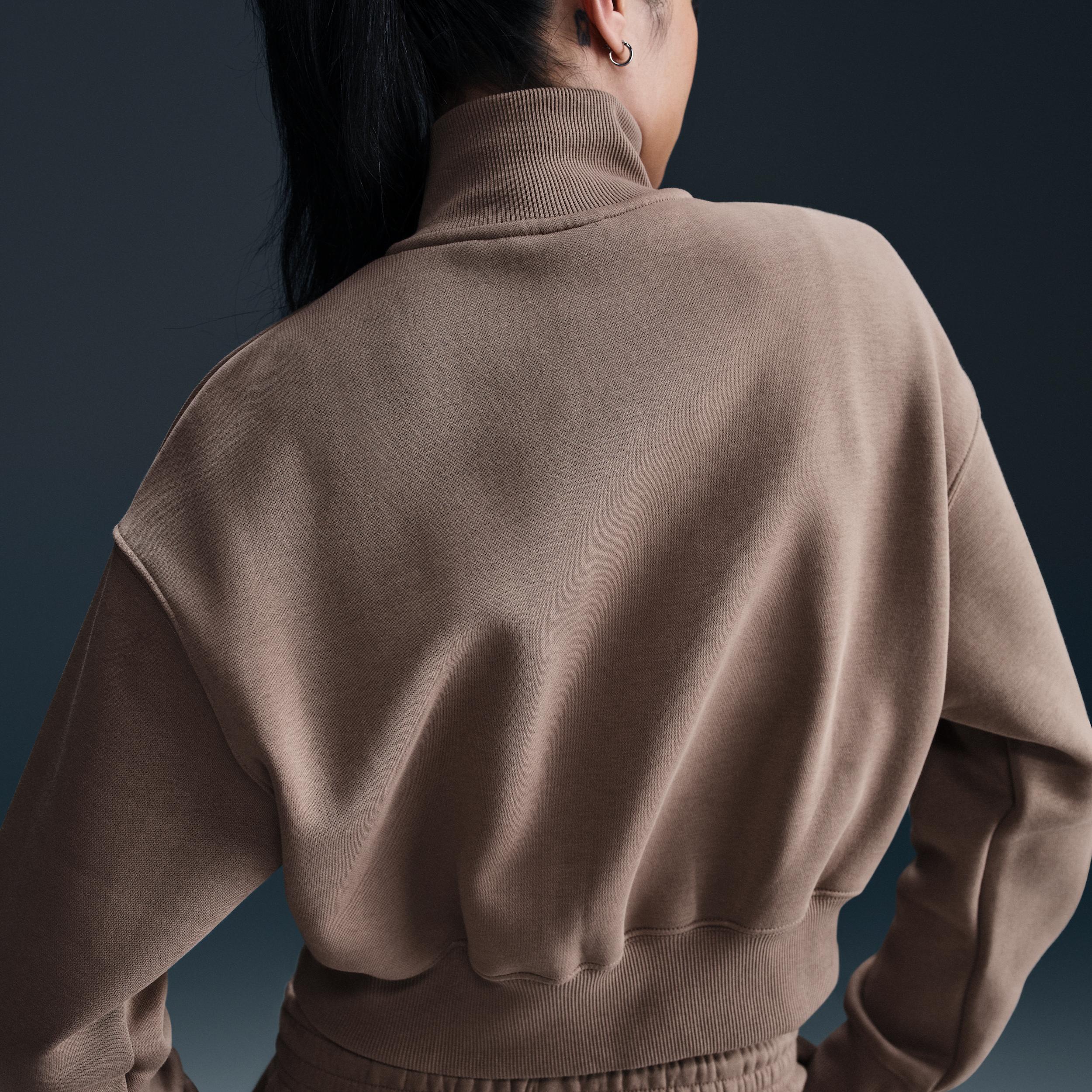 Nike Womens Nike Style Fleece Crop Quarter-Zip - Womens Product Image