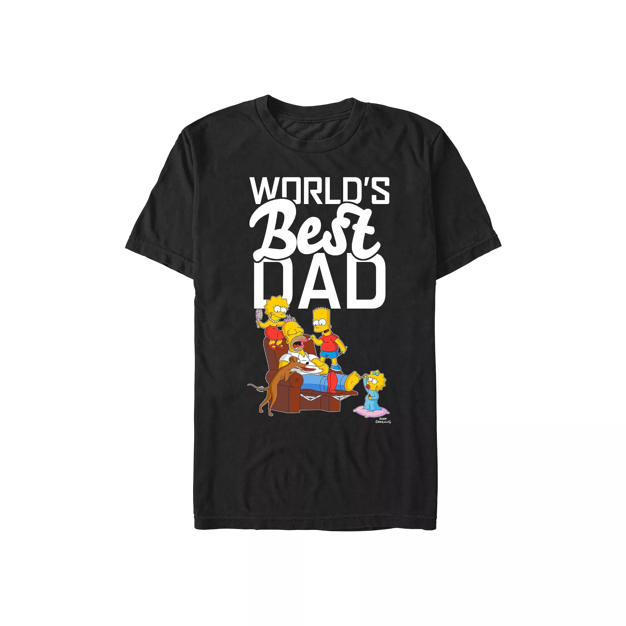 Men's The Simpson's World's Best Dad Scene Graphic Tee,  Product Image
