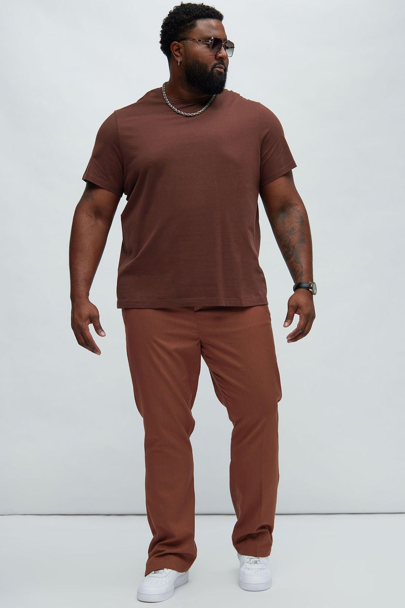 Essential Short Sleeve Crew Tee - Brown Product Image