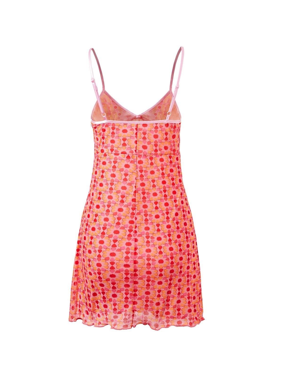 Mesh Floral Mini Dress Product Image