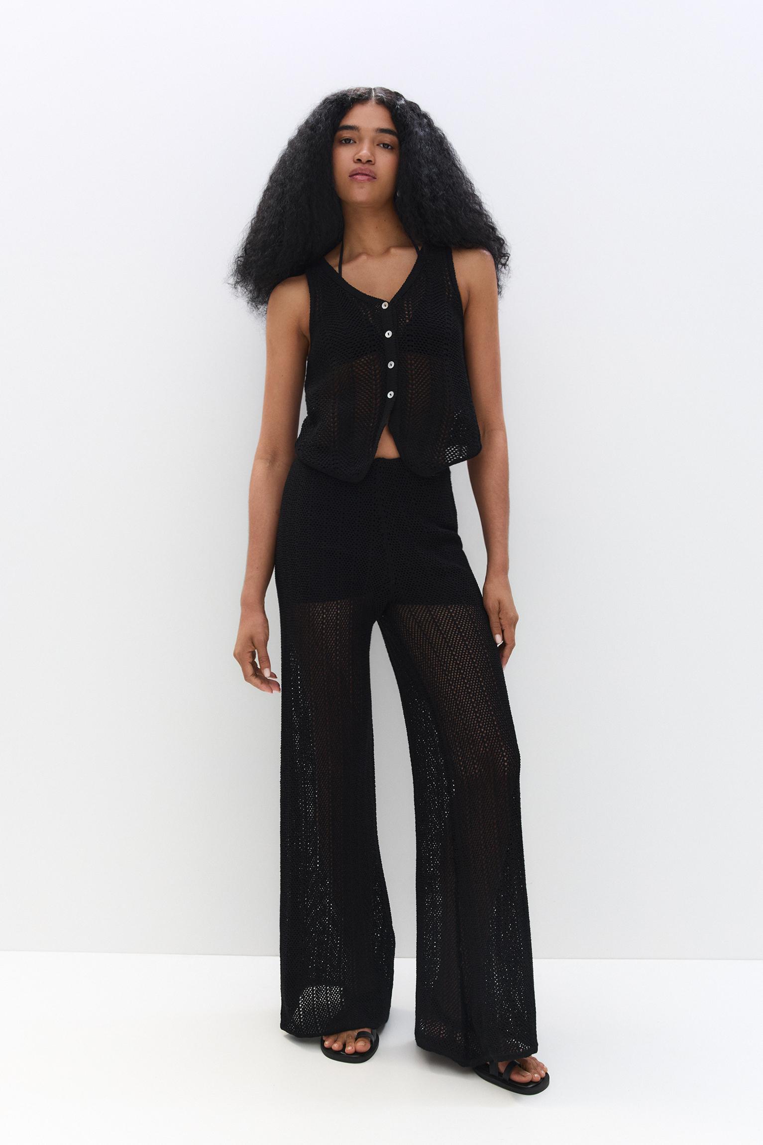 Crochet buttoned vest Product Image