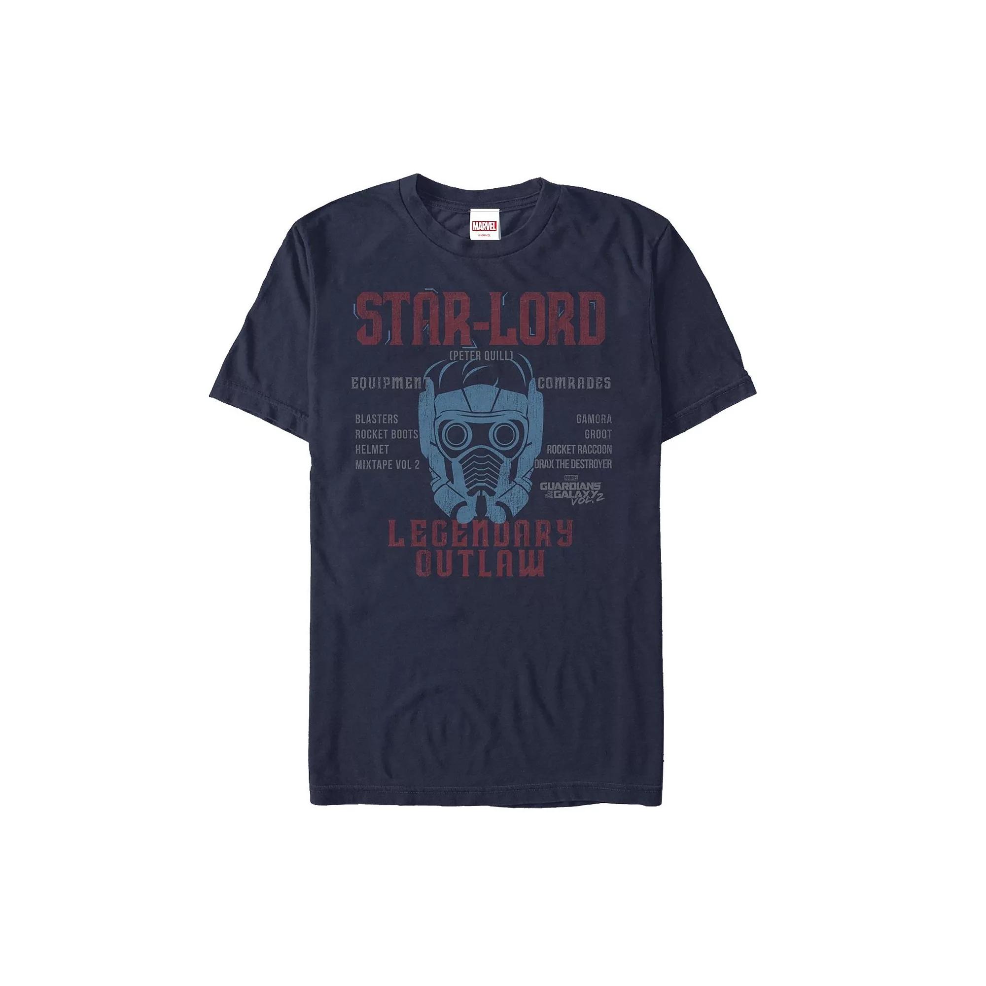 Men's Marvel Guardians of the Galaxy 2 Star Lord Legendary Outlaw Graphic Tee,  Product Image