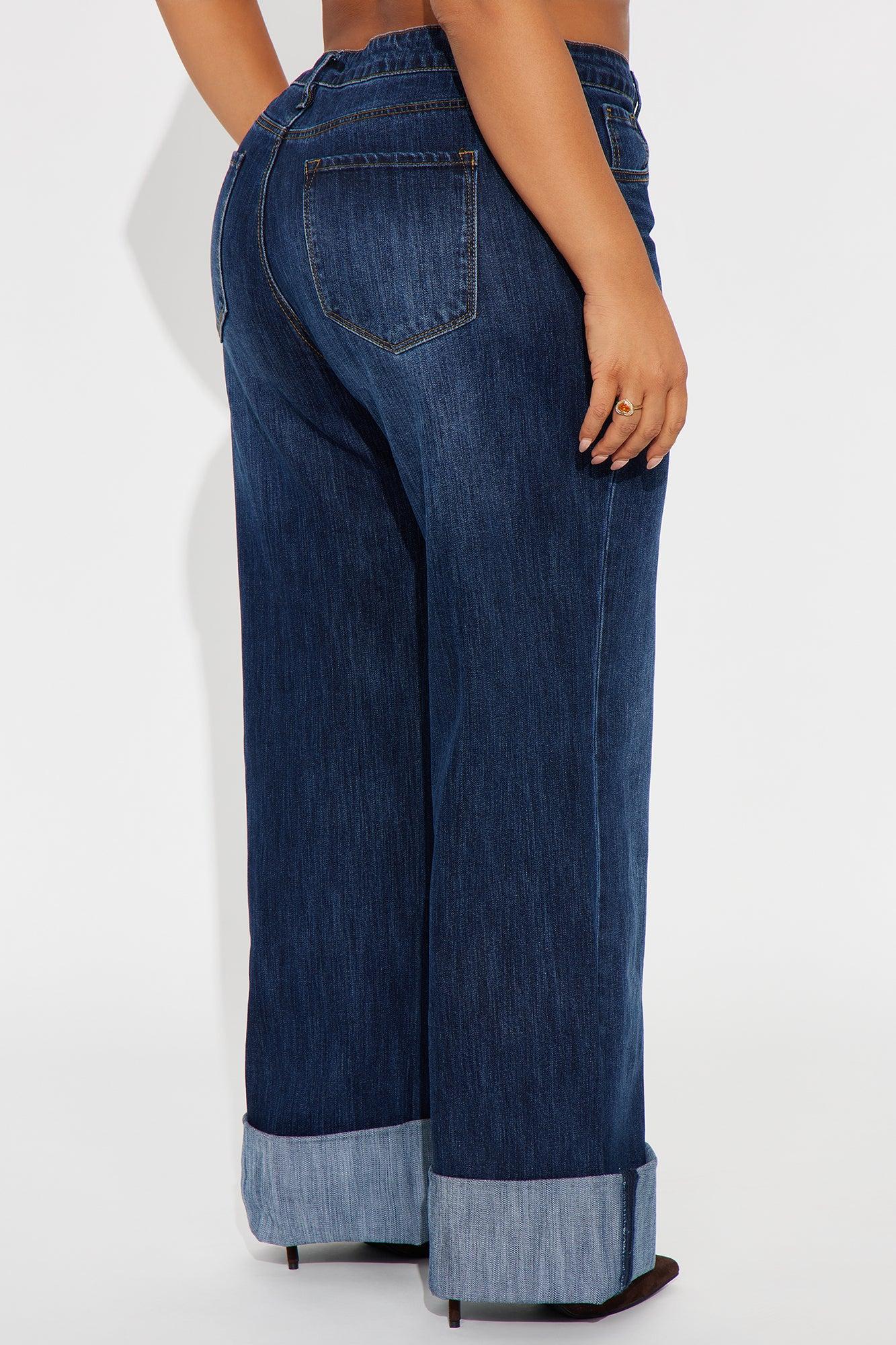 Tall On My Radar Cuffed Straight Leg Jeans - Dark Wash Female Product Image