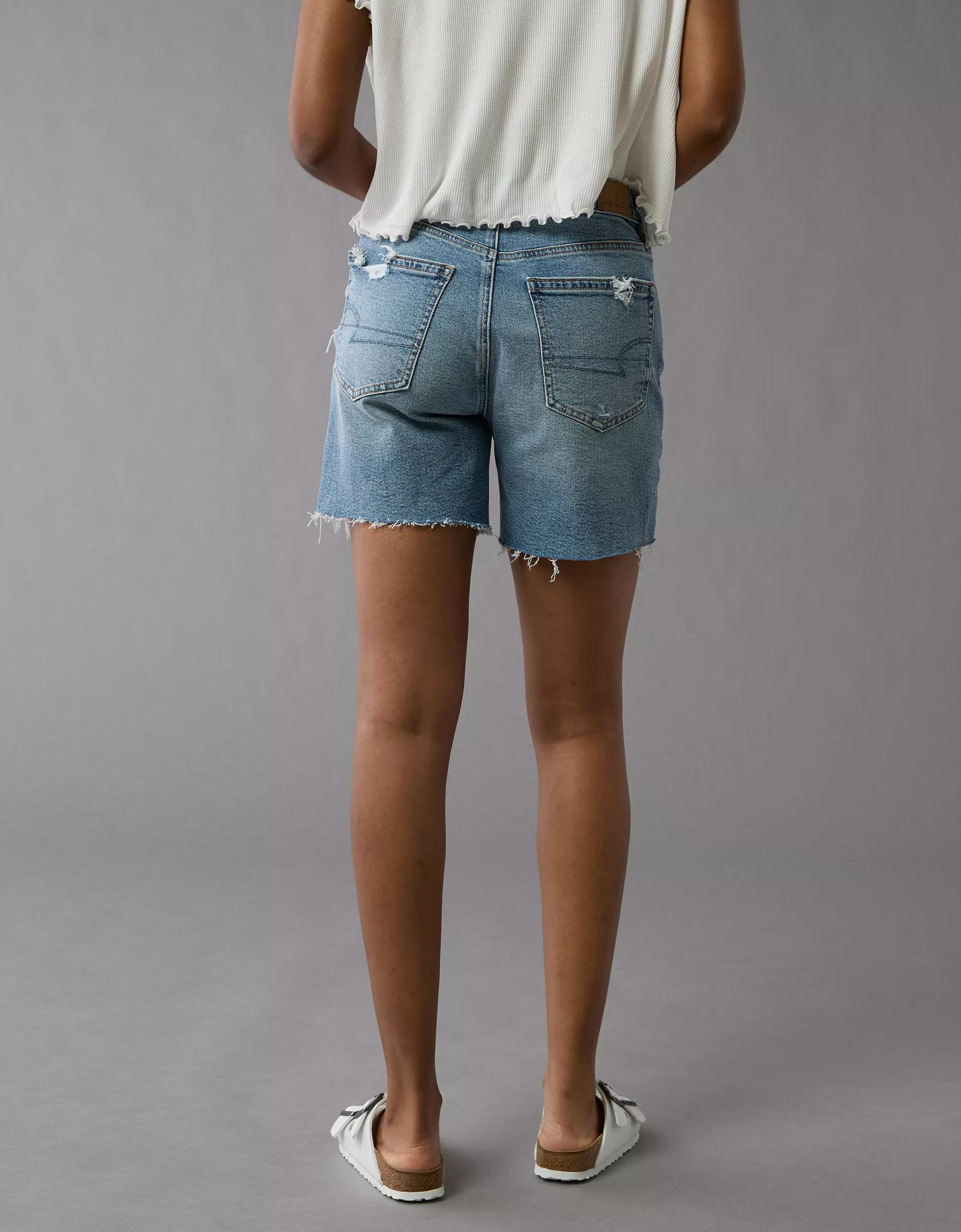 AE 6" Strigid Ripped Super High-Waisted Relaxed Denim Short Product Image