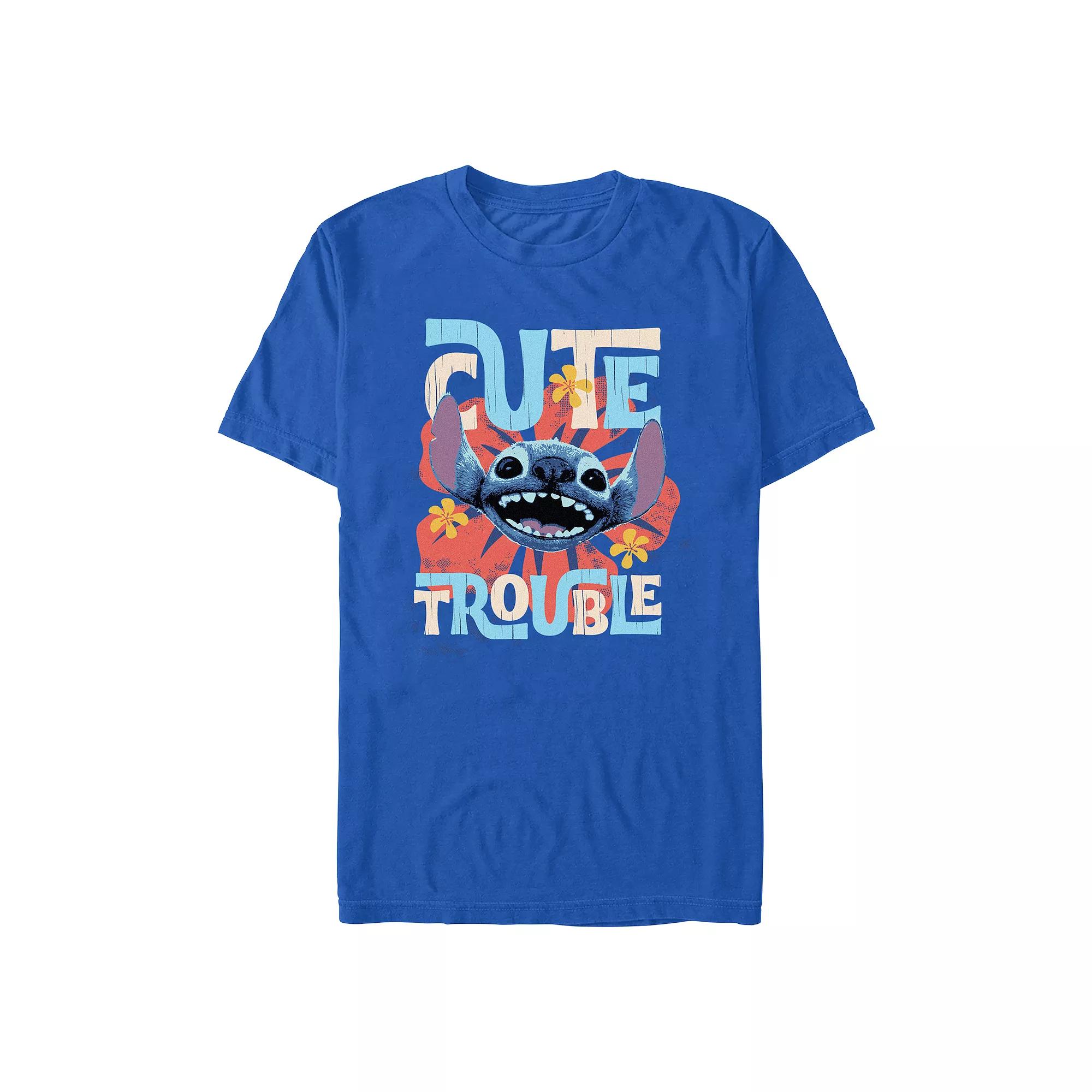 Disney's Lilo & Stitch Cute Trouble Men's Graphic Tee,  Product Image
