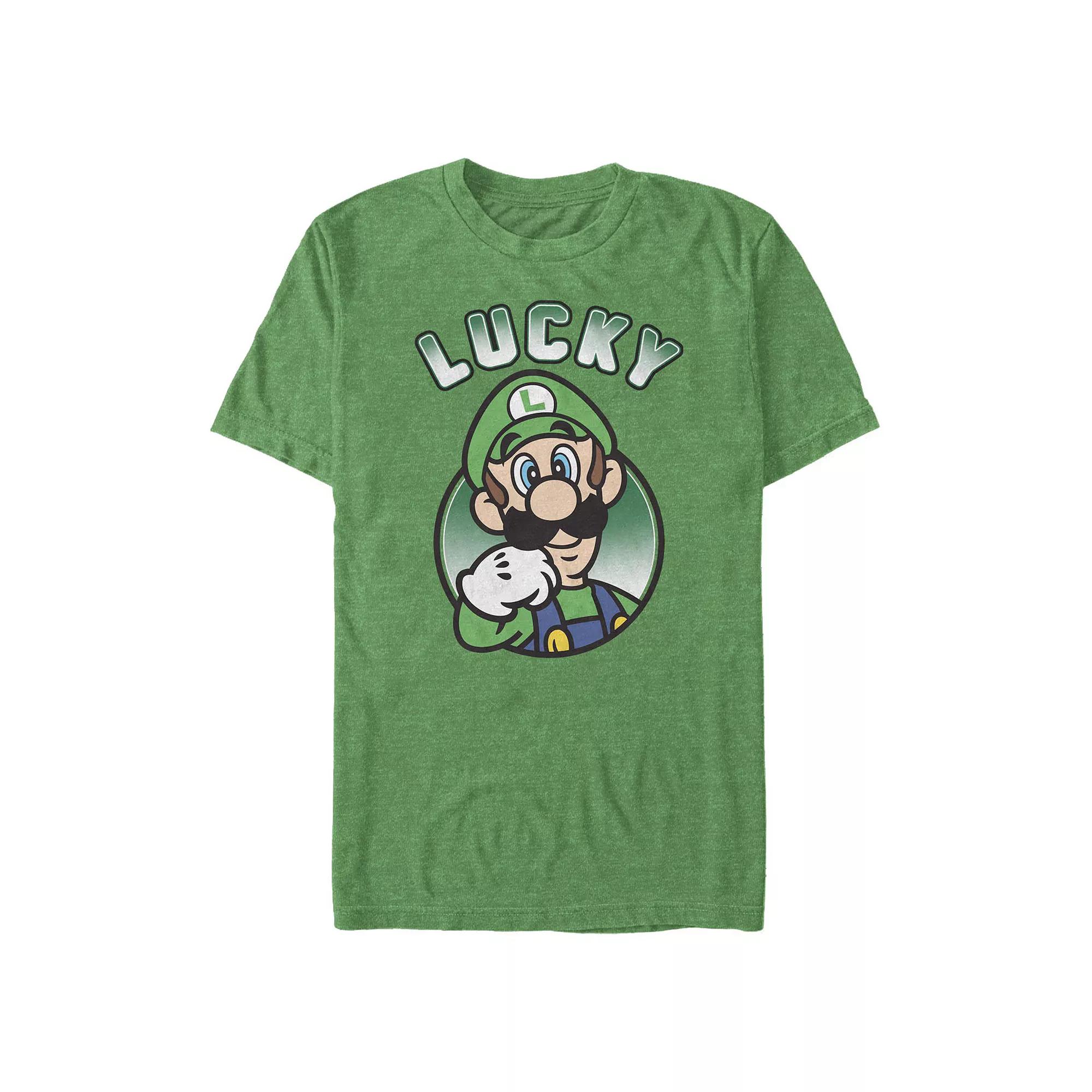 Big & Tall Super Mario Bros Luigi Lucky Plumber Graphic Tee, Men's,  Product Image