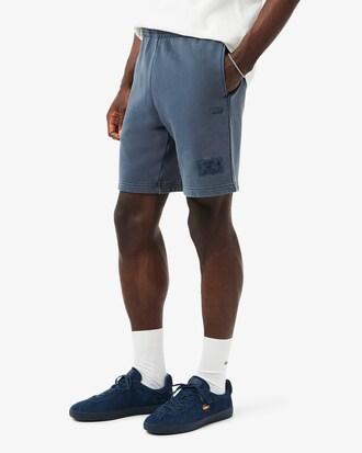 Washed Effect Cotton Fleece Shorts Product Image