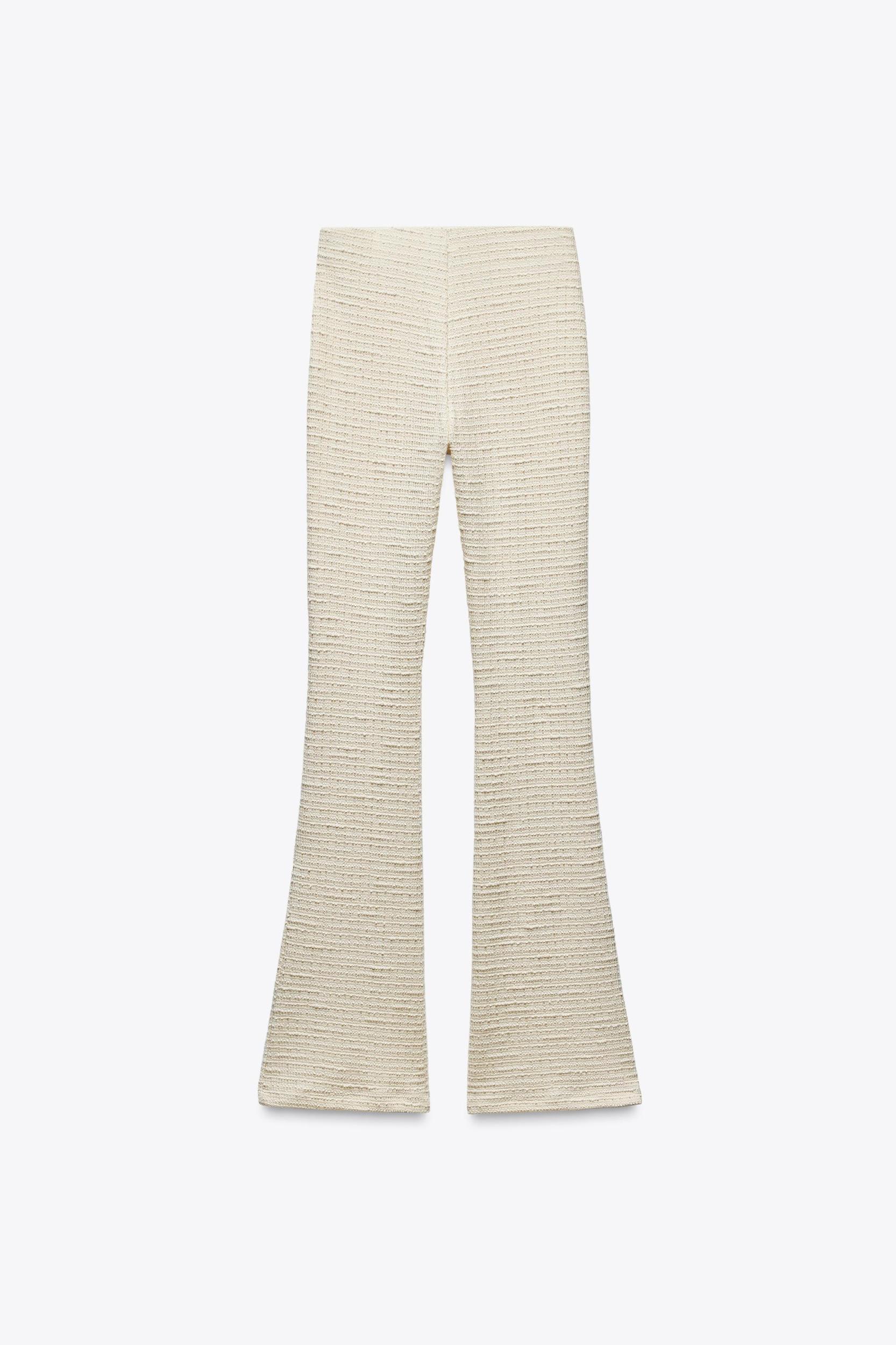 TEXTURED FLARED PANTS Product Image