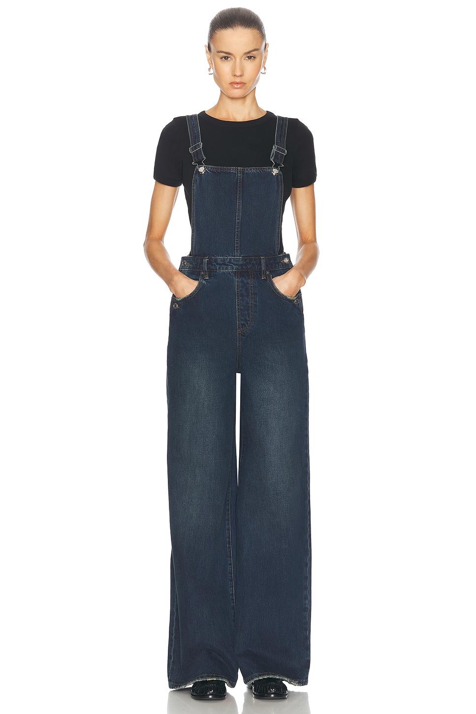 Sadie Wide Leg Overalls Jeans Product Image