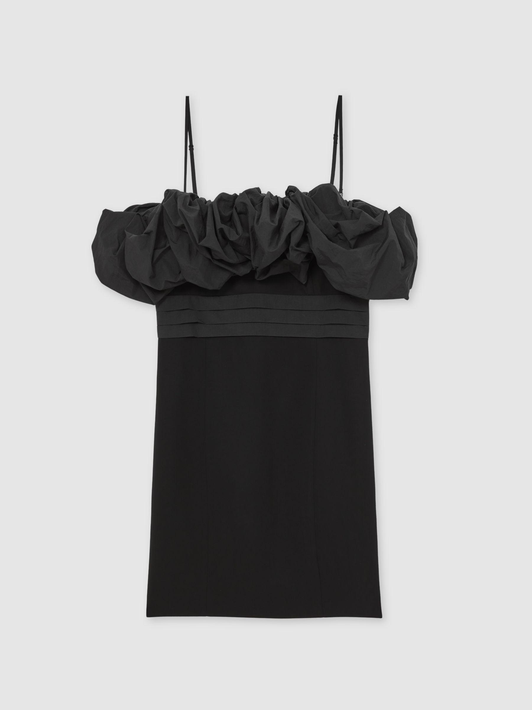 Sculptural Strapless Mini Dress in Black Product Image