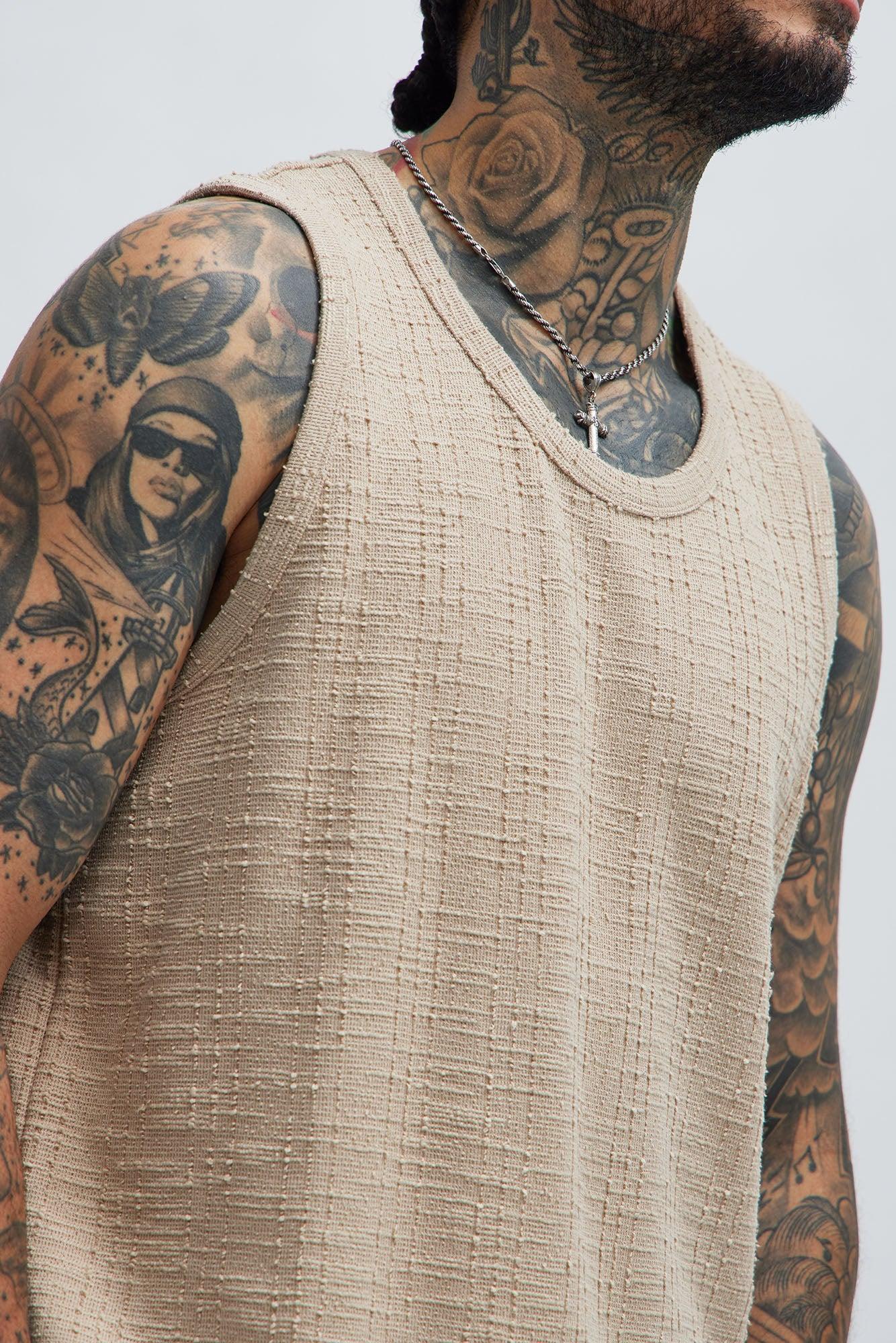 Jordan Textured Tank Top - Tan Product Image