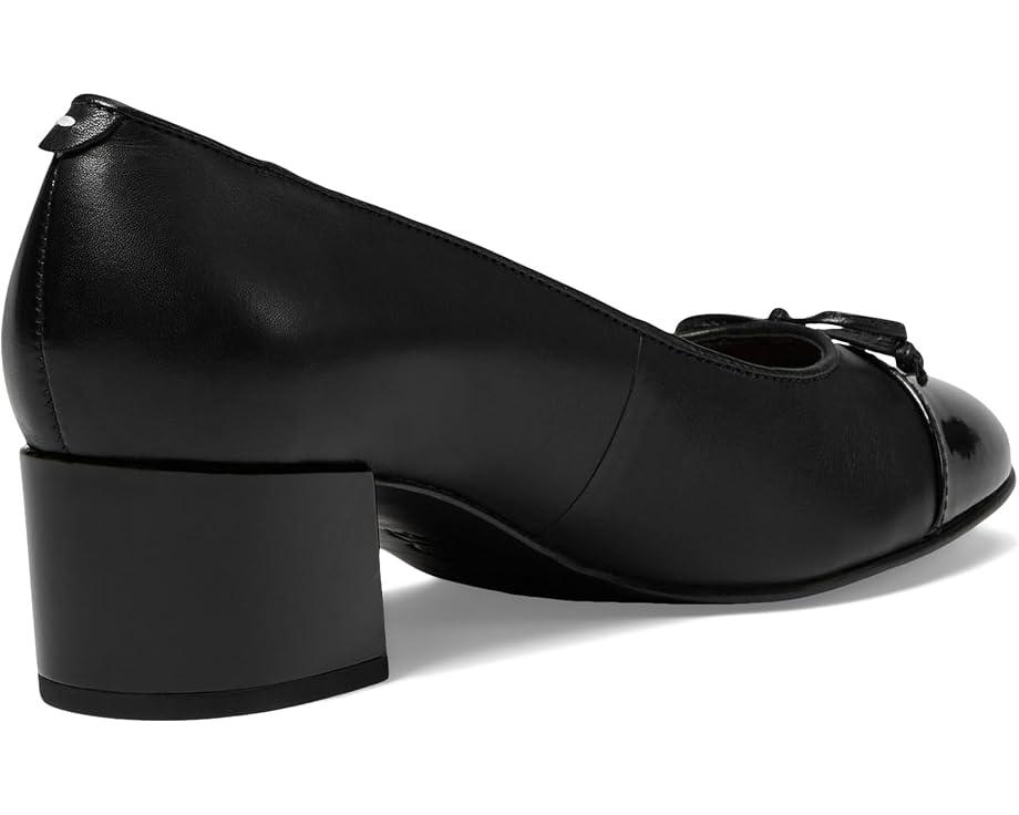 Natalia Square Toe Block Heel Pumps with Bow Product Image